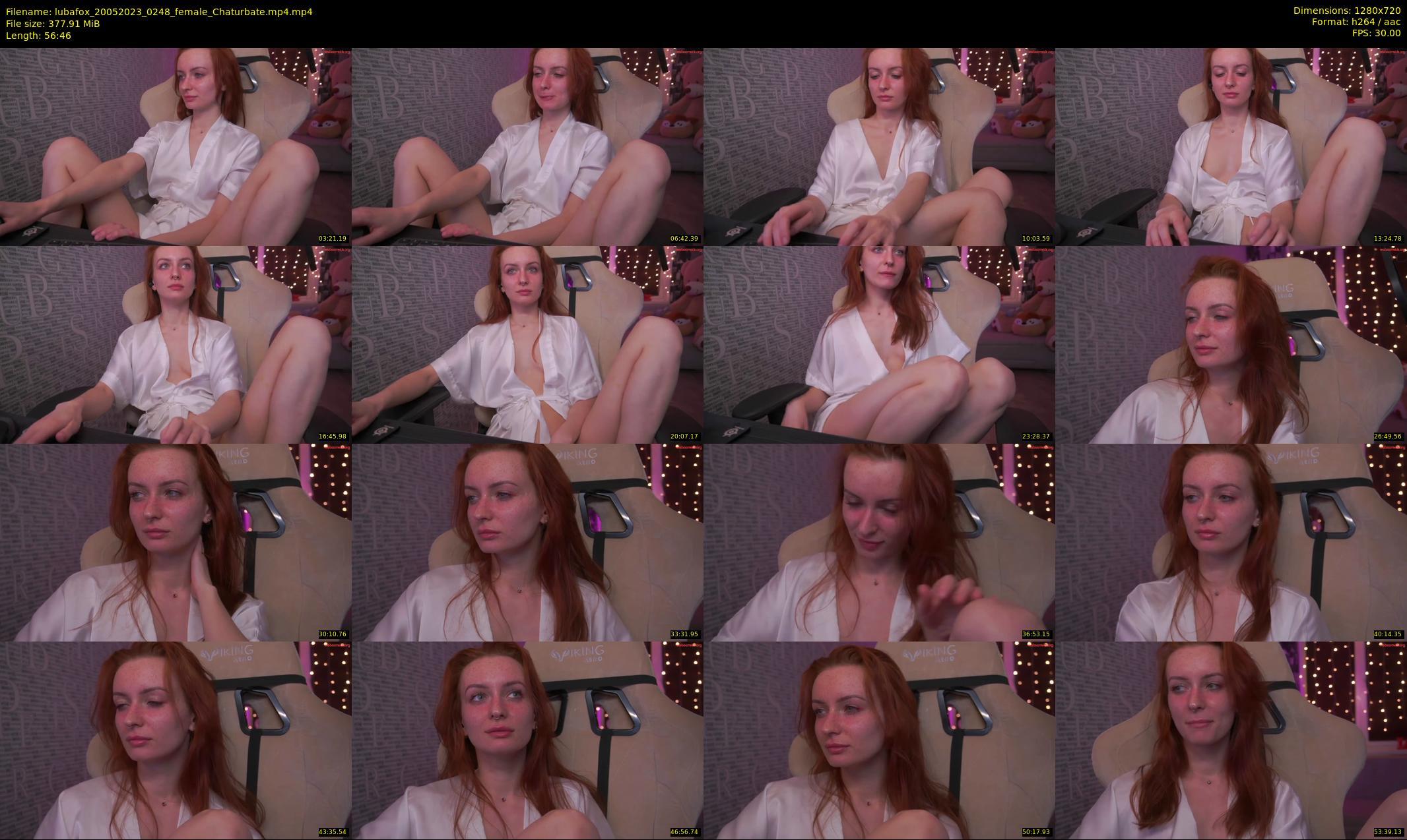 lubafox — 57 minute Chaturbate female cam show recording, 720p, May 20, 2023