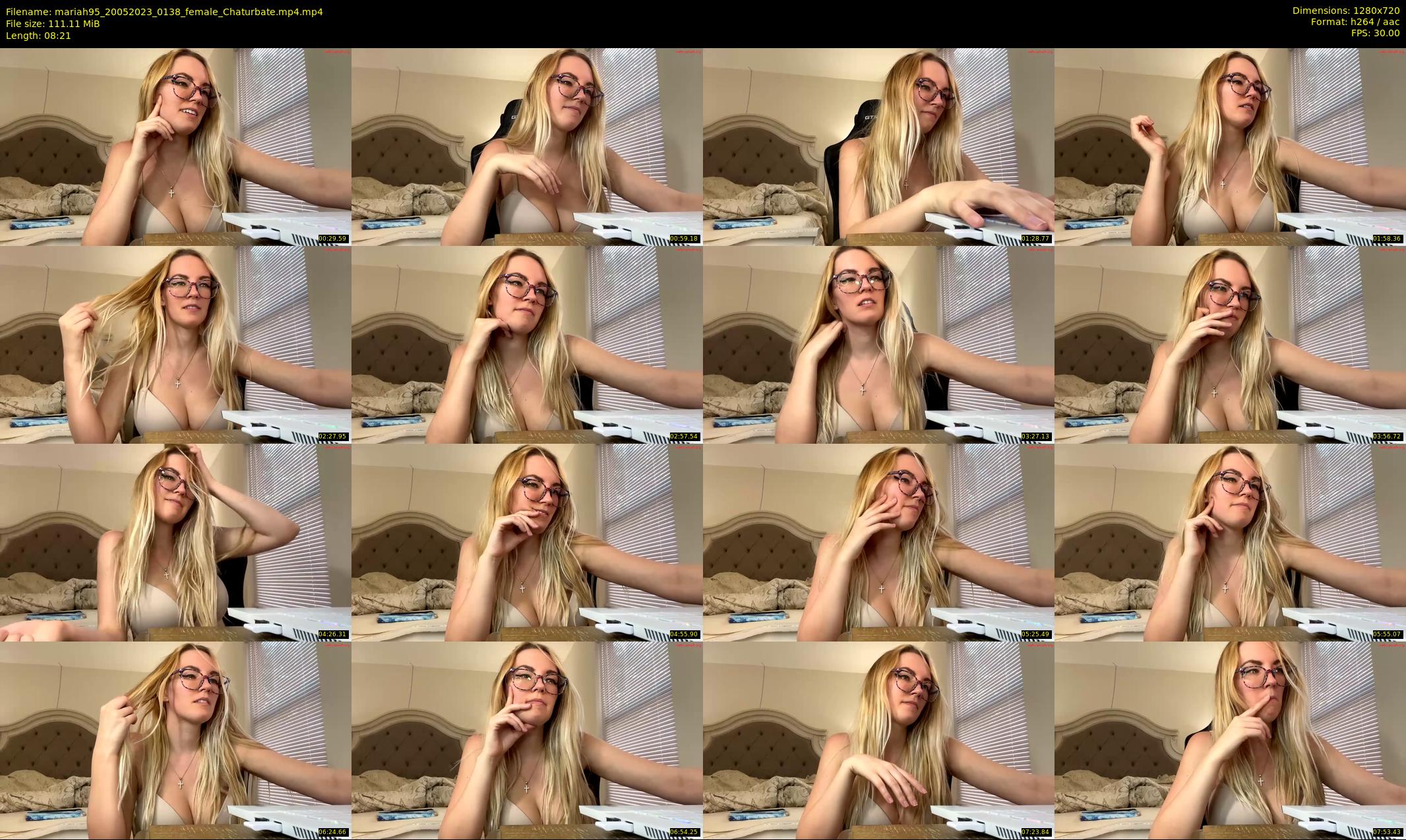 mariah95 — 9 minute Chaturbate female cam show recording, 720p, May 20, 2023