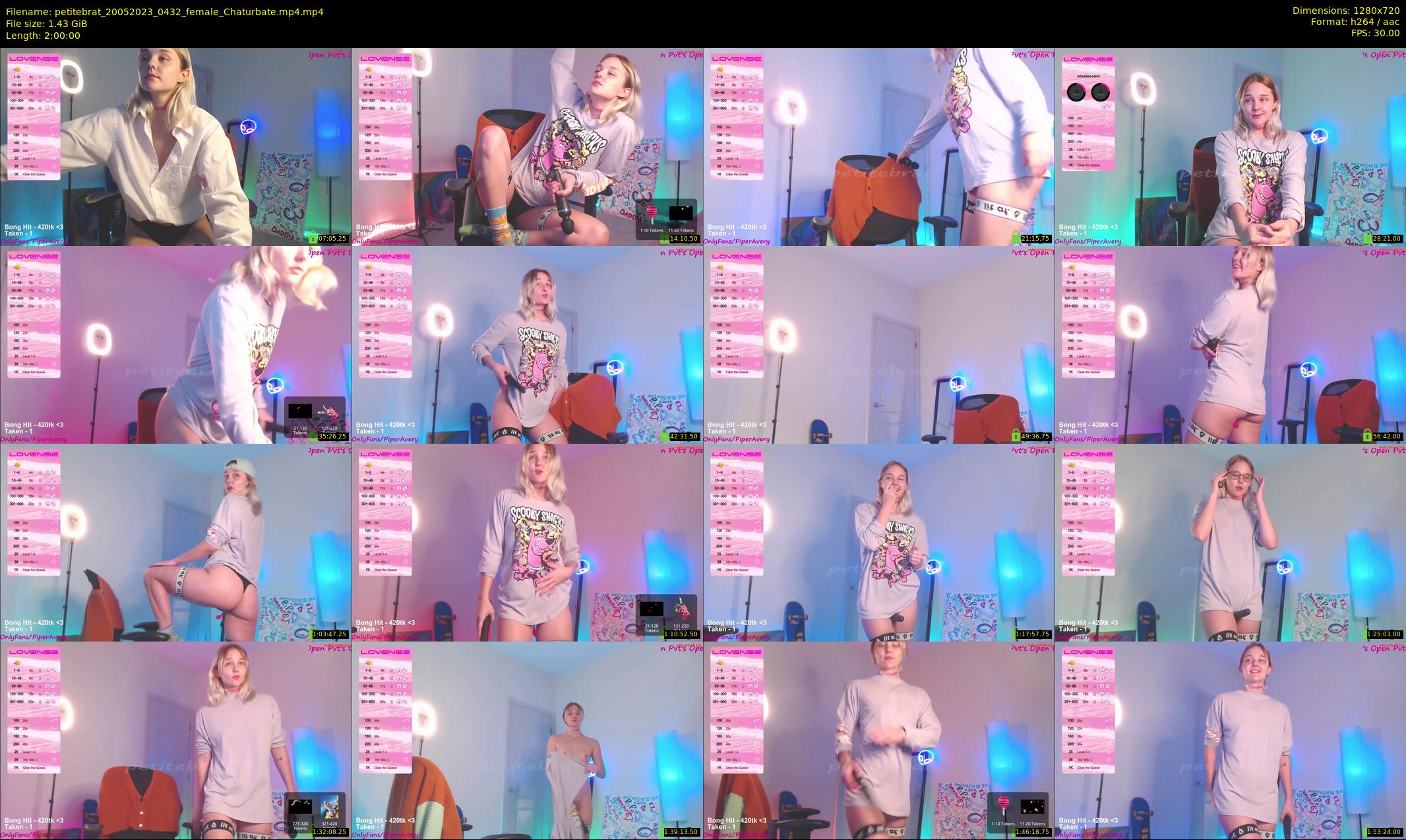 petitebrat — 120 minute Chaturbate female cam show recording, 720p, May 20, 2023