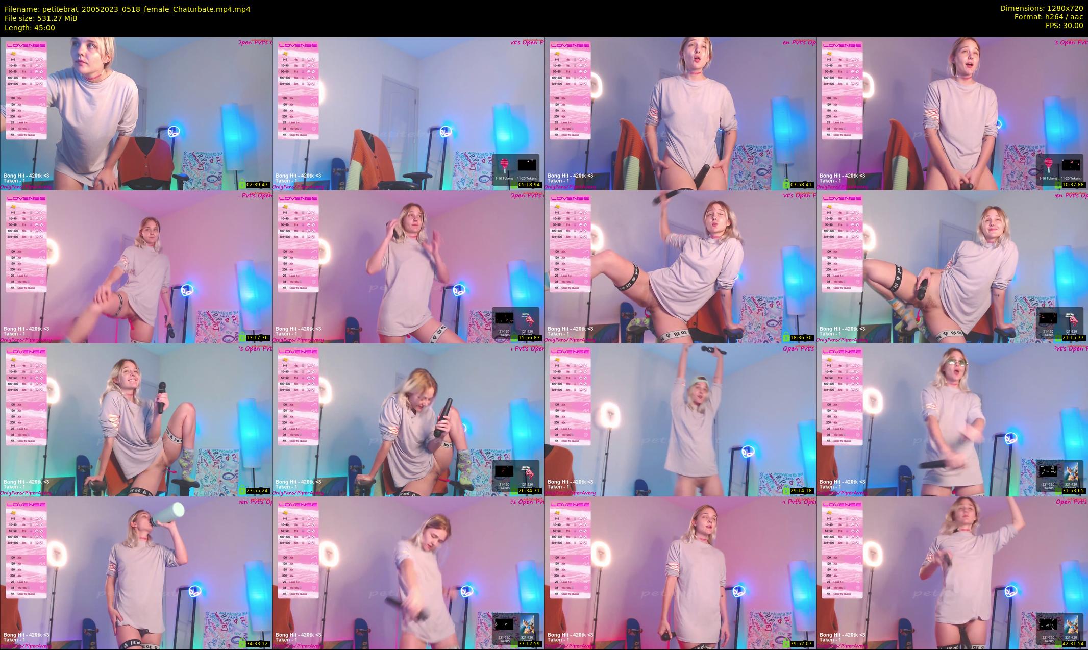petitebrat — 45 minute Chaturbate female cam show recording, 720p, May 20, 2023