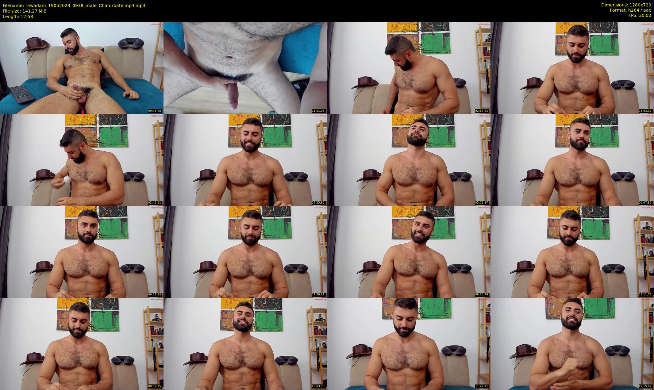 rawadam — 13 minute Chaturbate male cam show recording, 720p, May 19, 2023