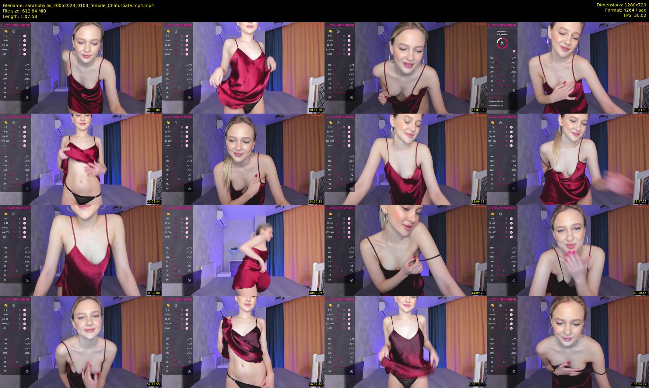 sarahphyllis — 68 minute Chaturbate female cam show recording, 720p, May 20, 2023