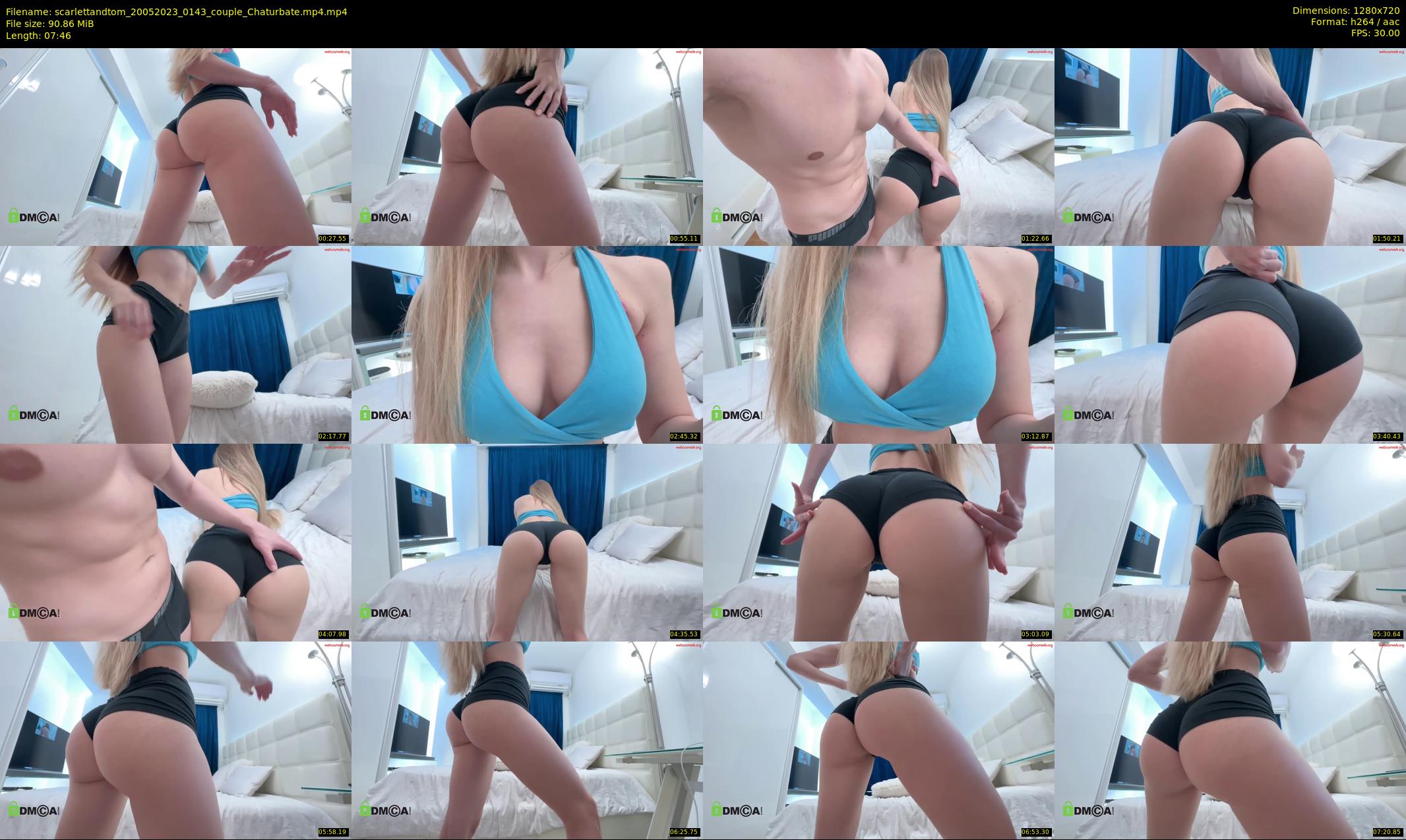scarlettandtom — 8 minute Chaturbate couple cam show recording, 720p, May 20, 2023