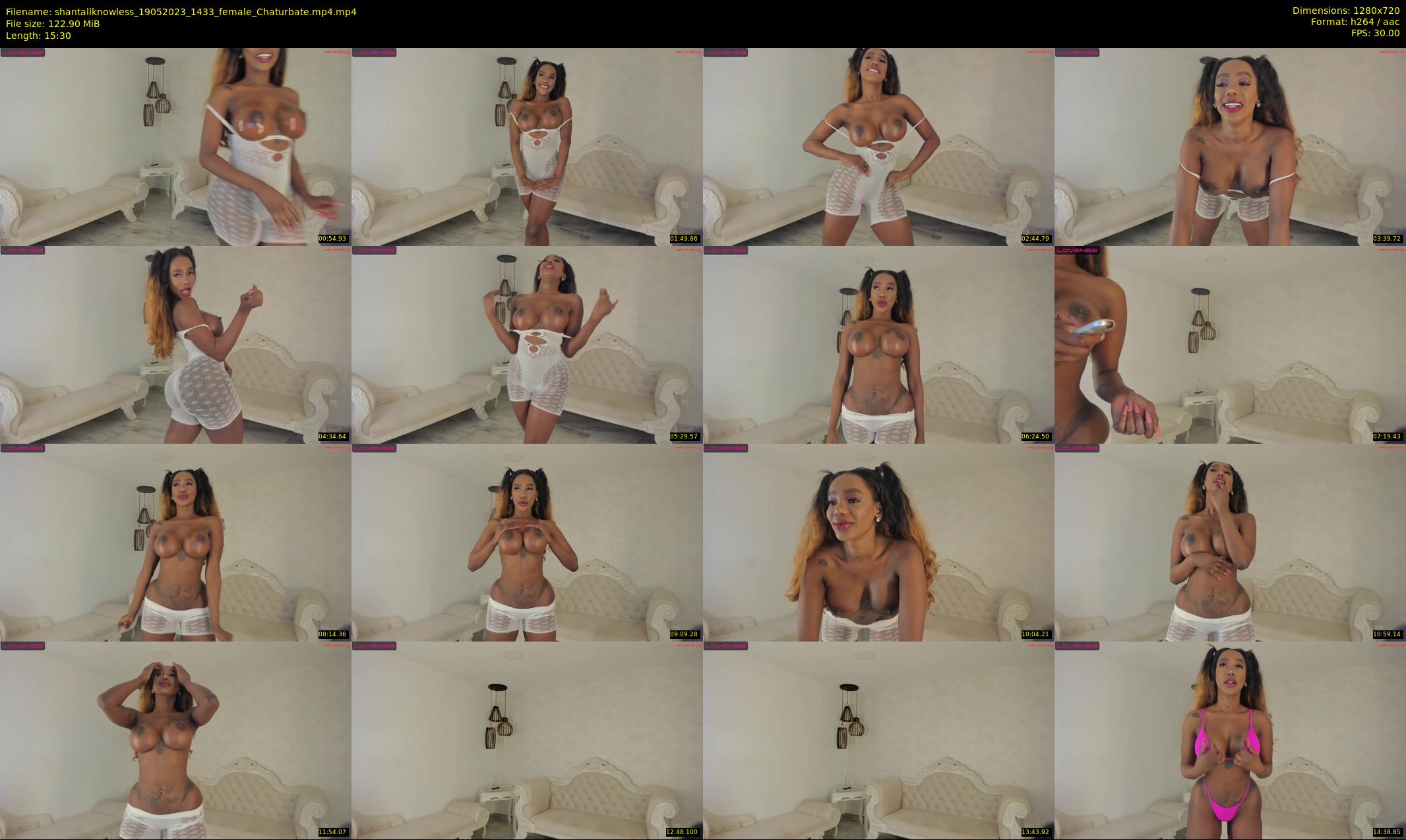 shantallknowless — 16 minute Chaturbate female cam show recording, 720p, May 19, 2023