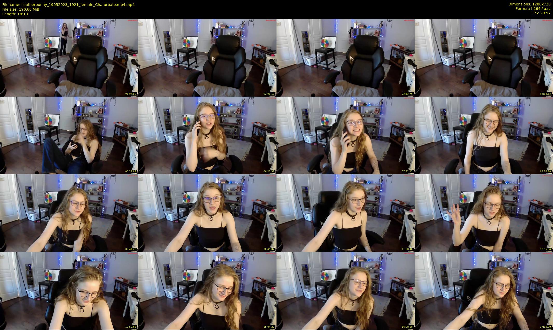 southerbunny — 19 minute Chaturbate female cam show recording, 720p, May 19, 2023