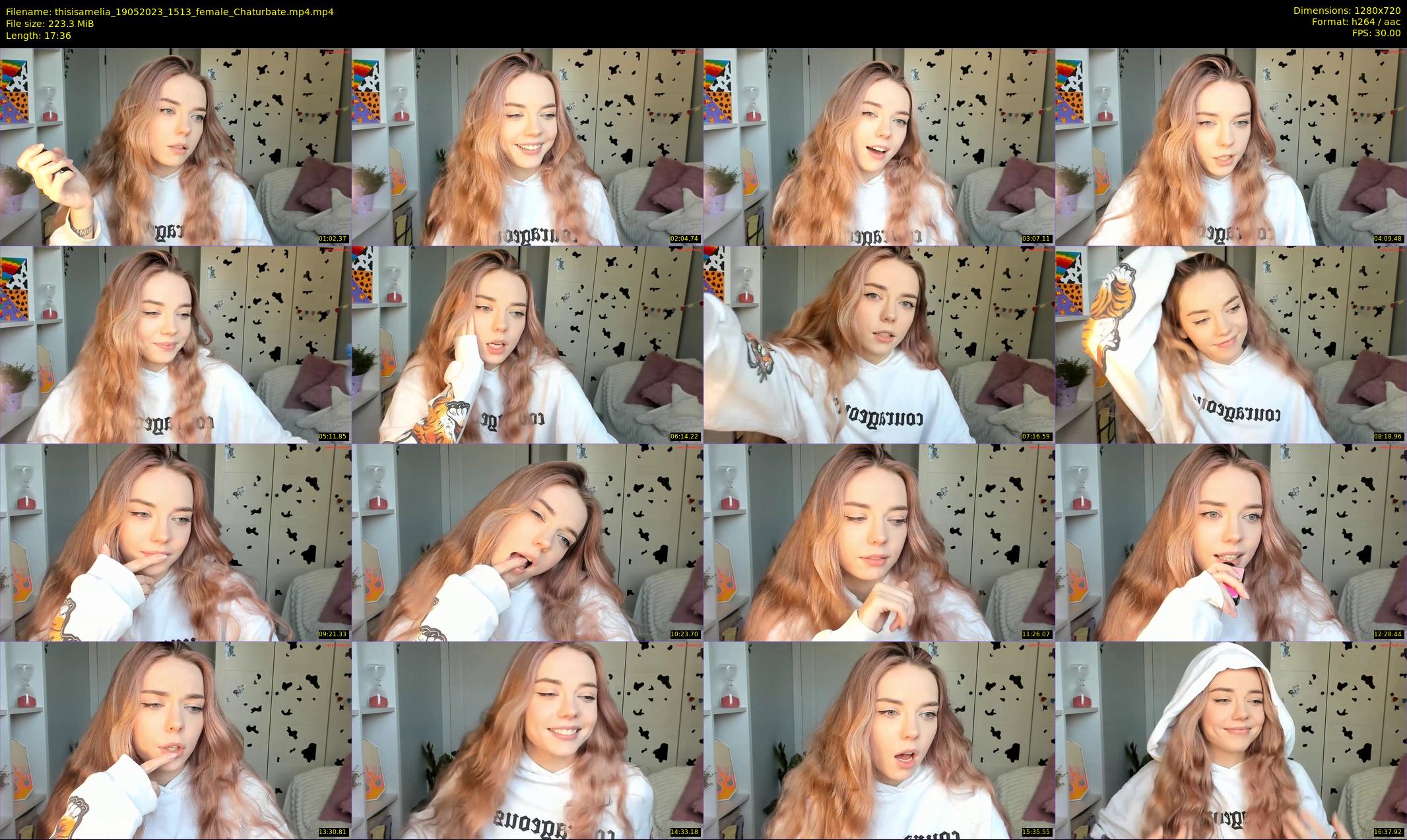 thisisamelia — 18 minute Chaturbate female cam show recording, 720p, May 19, 2023