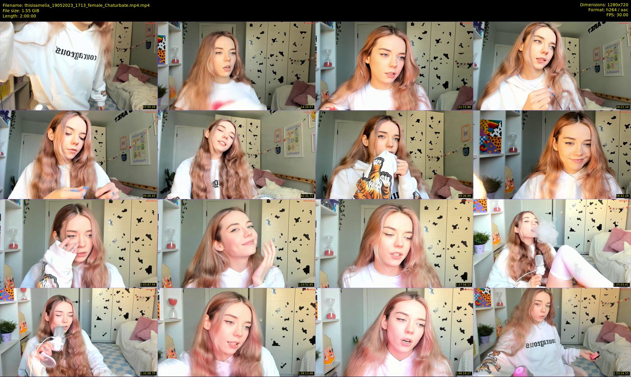 thisisamelia — 120 minute Chaturbate female cam show recording, 720p, May 19, 2023