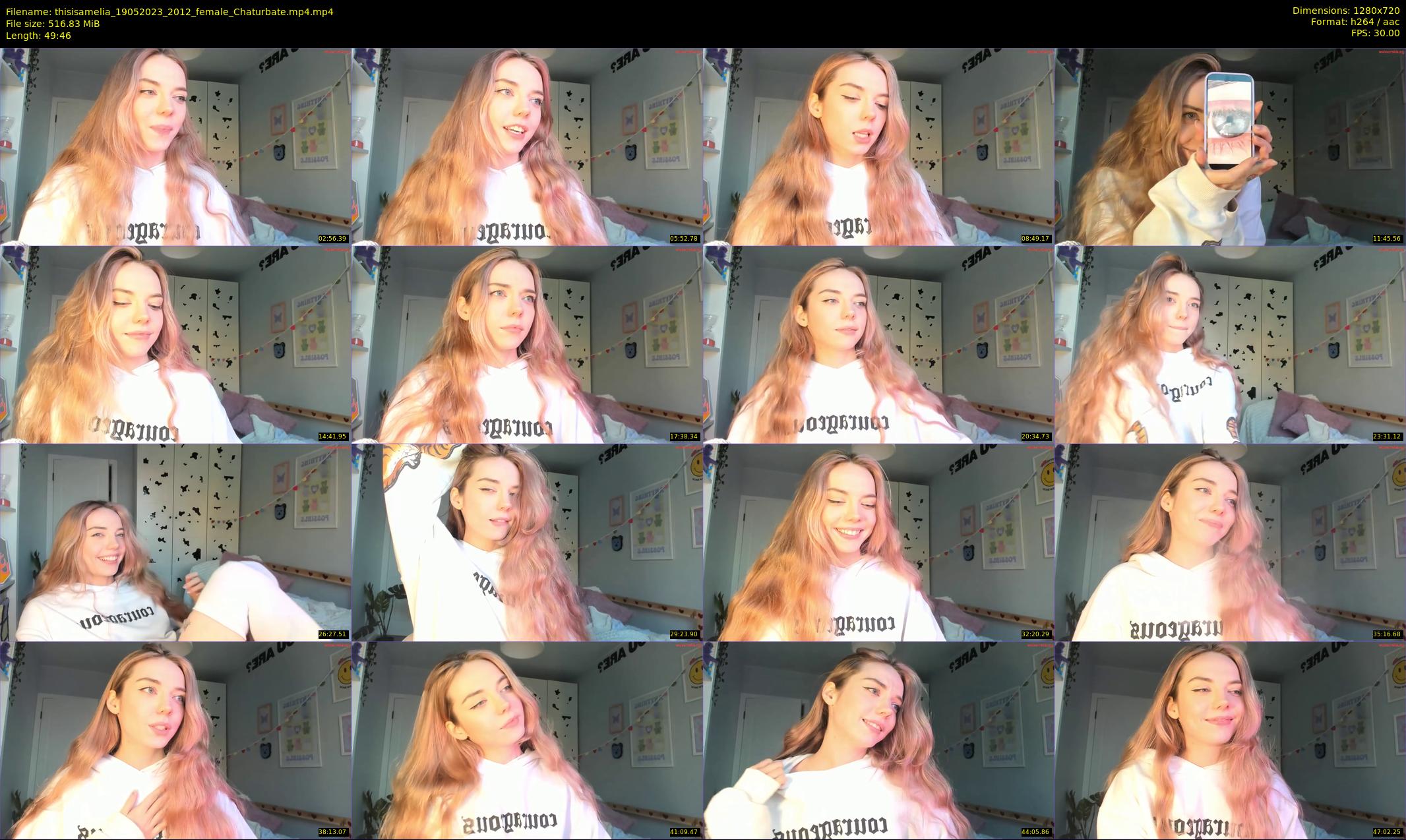 thisisamelia — 50 minute Chaturbate female cam show recording, 720p, May 19, 2023