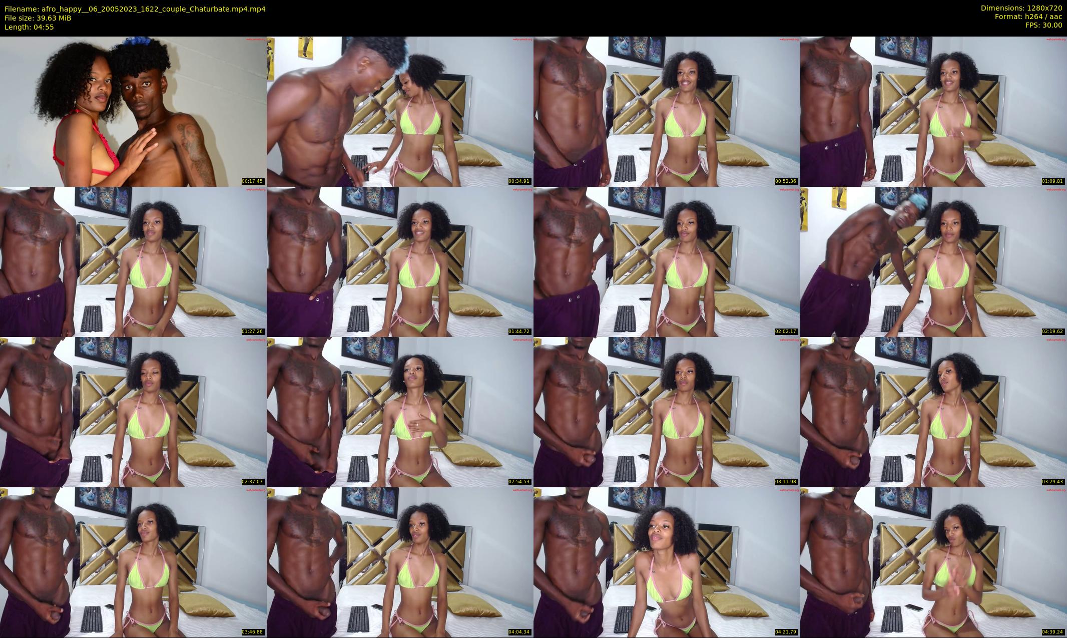 afro_happy__06 — 5 minute Chaturbate couple cam show recording, 720p, May 20, 2023