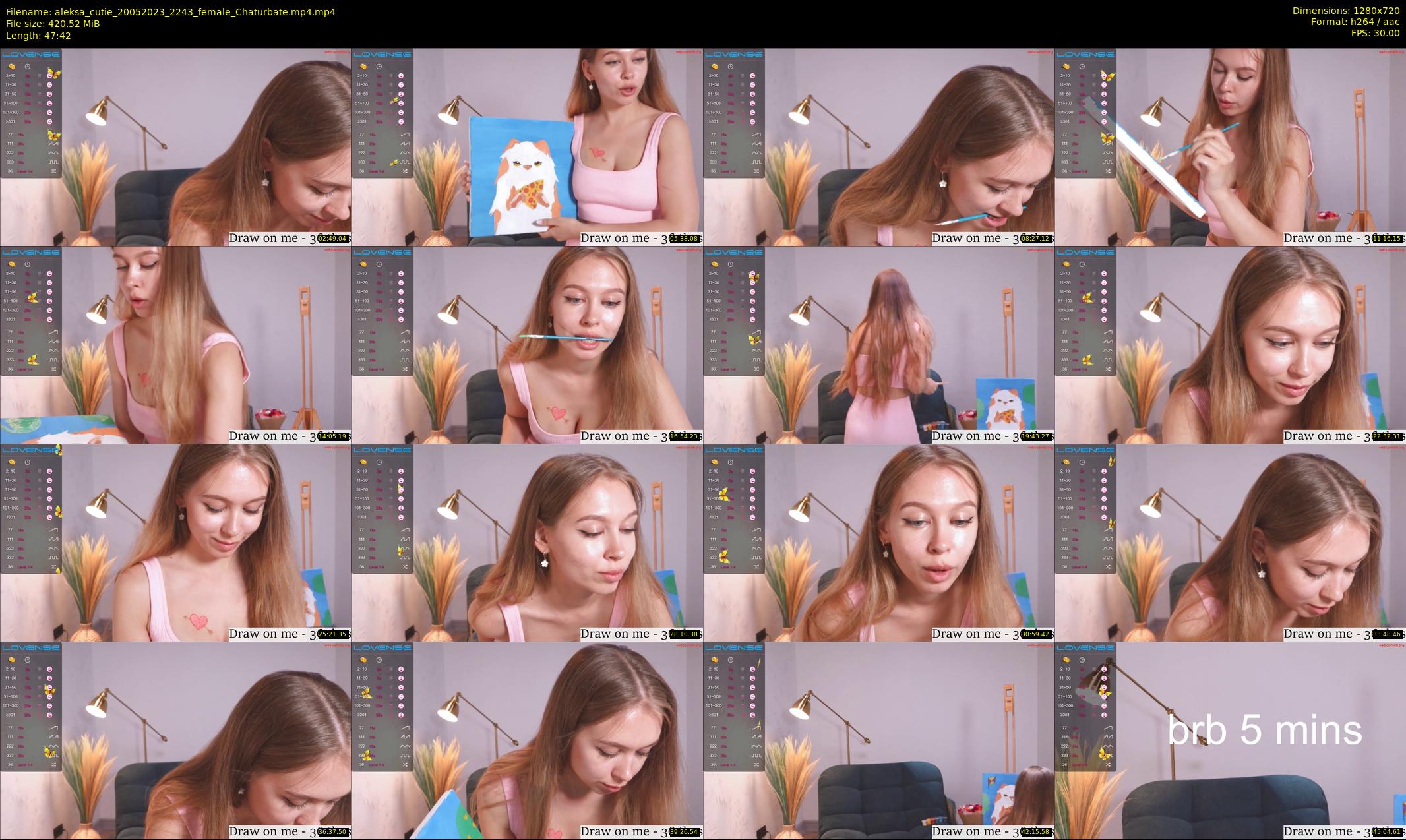 aleksa_cutie — 48 minute Chaturbate female cam show recording, 720p, May 20, 2023