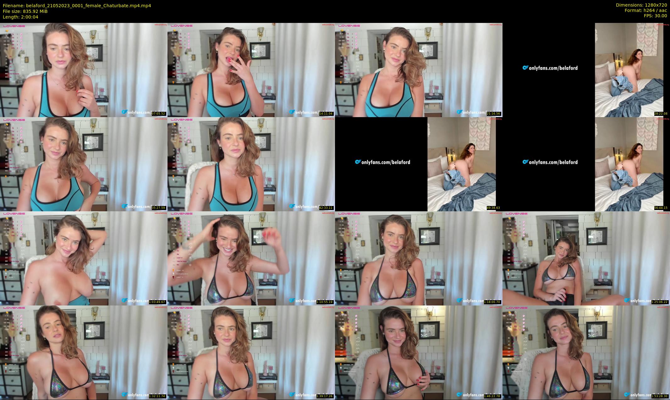 belaford — 121 minute Chaturbate female cam show recording, 720p, May 21, 2023