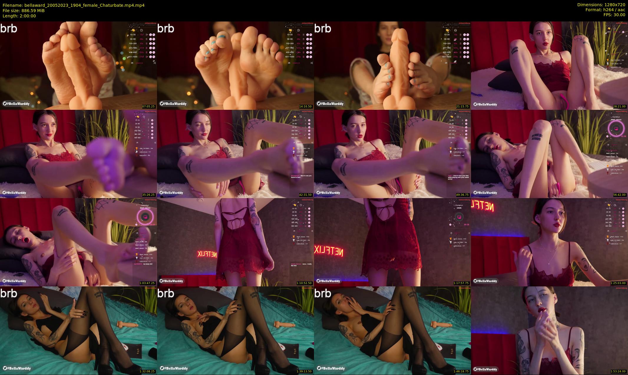 bellaward — 120 minute Chaturbate female cam show recording, 720p, May 20, 2023