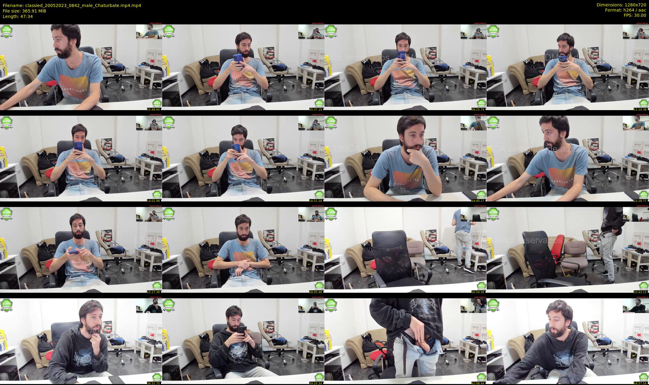 classied — 48 minute Chaturbate male cam show recording, 720p, May 20, 2023