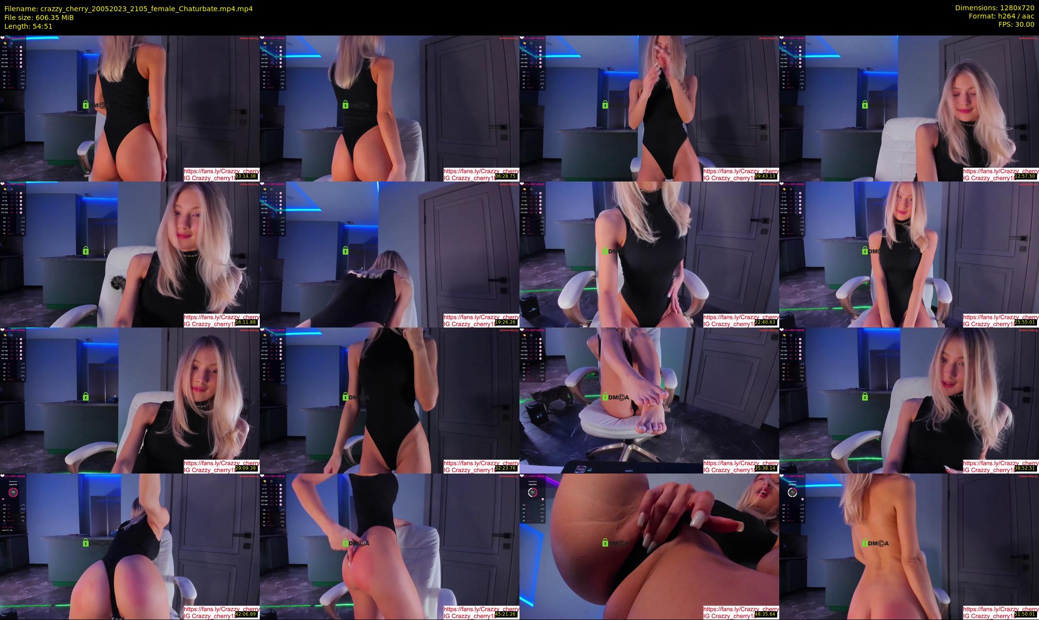 crazzy_cherry — 55 minute Chaturbate female cam show recording, 720p, May 20, 2023