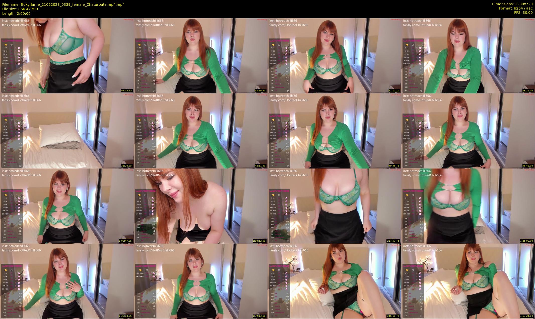 ffoxyflame — 120 minute Chaturbate female cam show recording, 720p, May 21, 2023