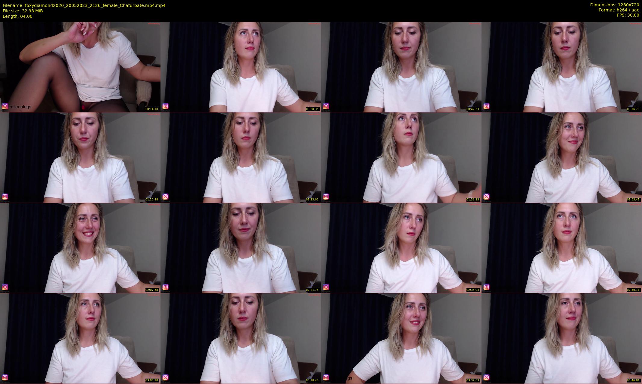 foxydiamond2020 — 4 minute Chaturbate female cam show recording, 720p, May 20, 2023