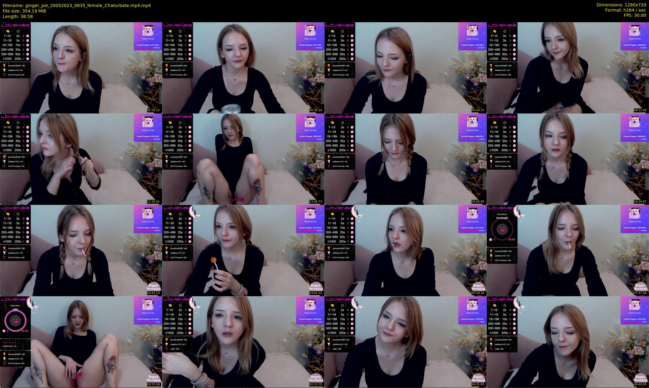 ginger_pie — 39 minute Chaturbate female cam show recording, 720p, May 20, 2023