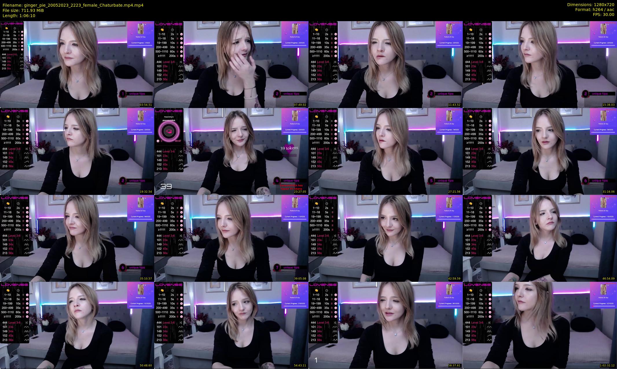 ginger_pie — 67 minute Chaturbate female cam show recording, 720p, May 20, 2023