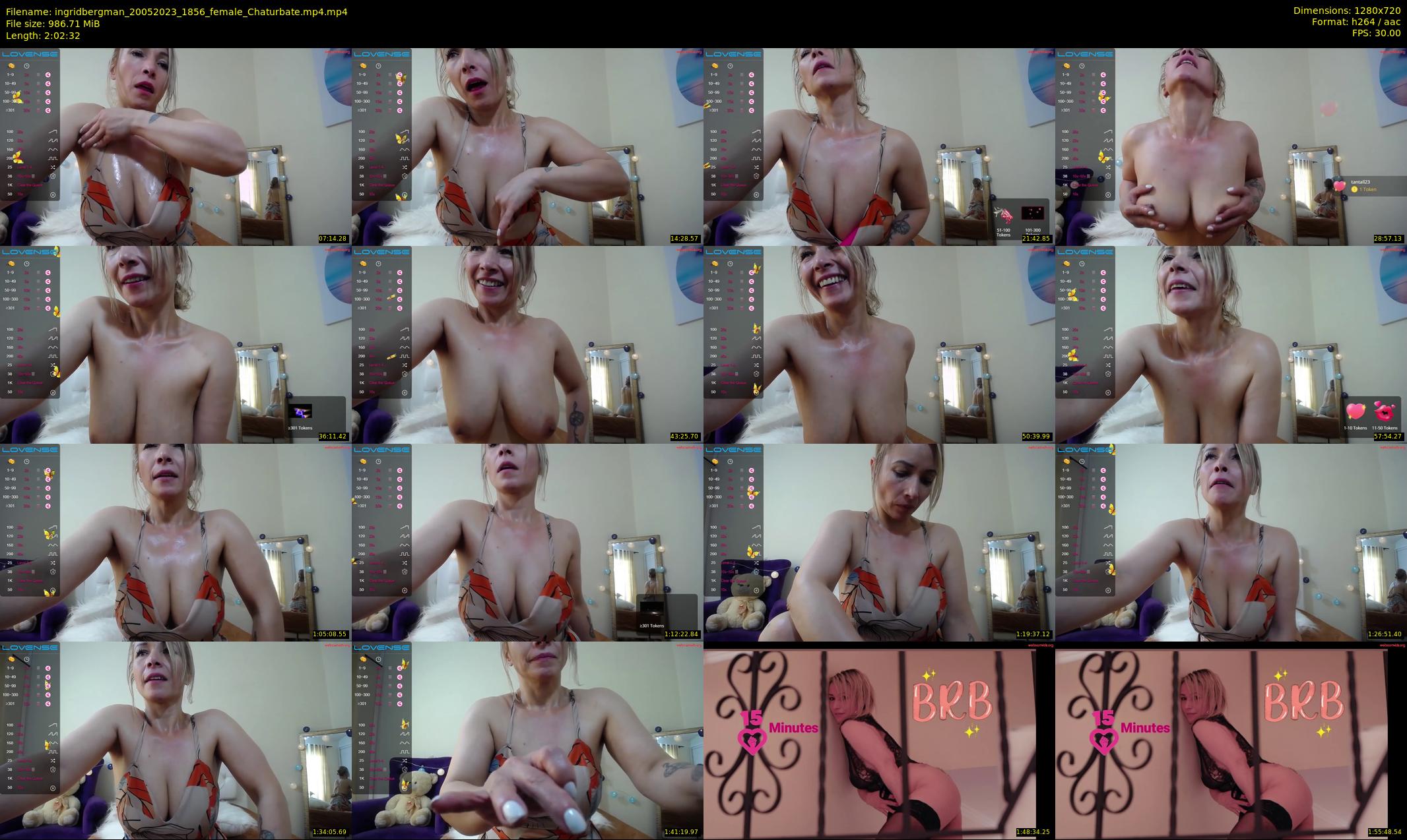 ingridbergman — 123 minute Chaturbate female cam show recording, 720p, May 20, 2023