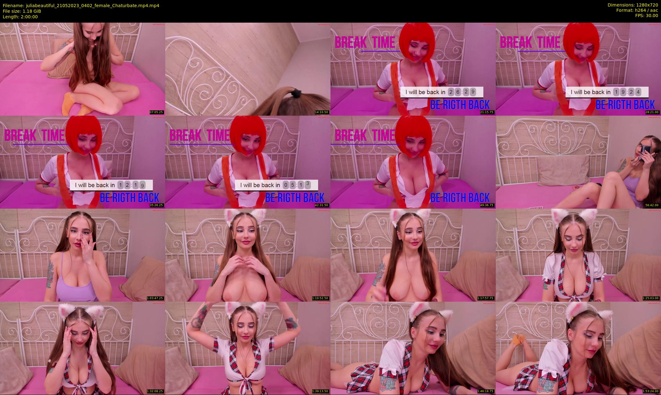 juliabeautiful — 120 minute Chaturbate female cam show recording, 720p, May 21, 2023