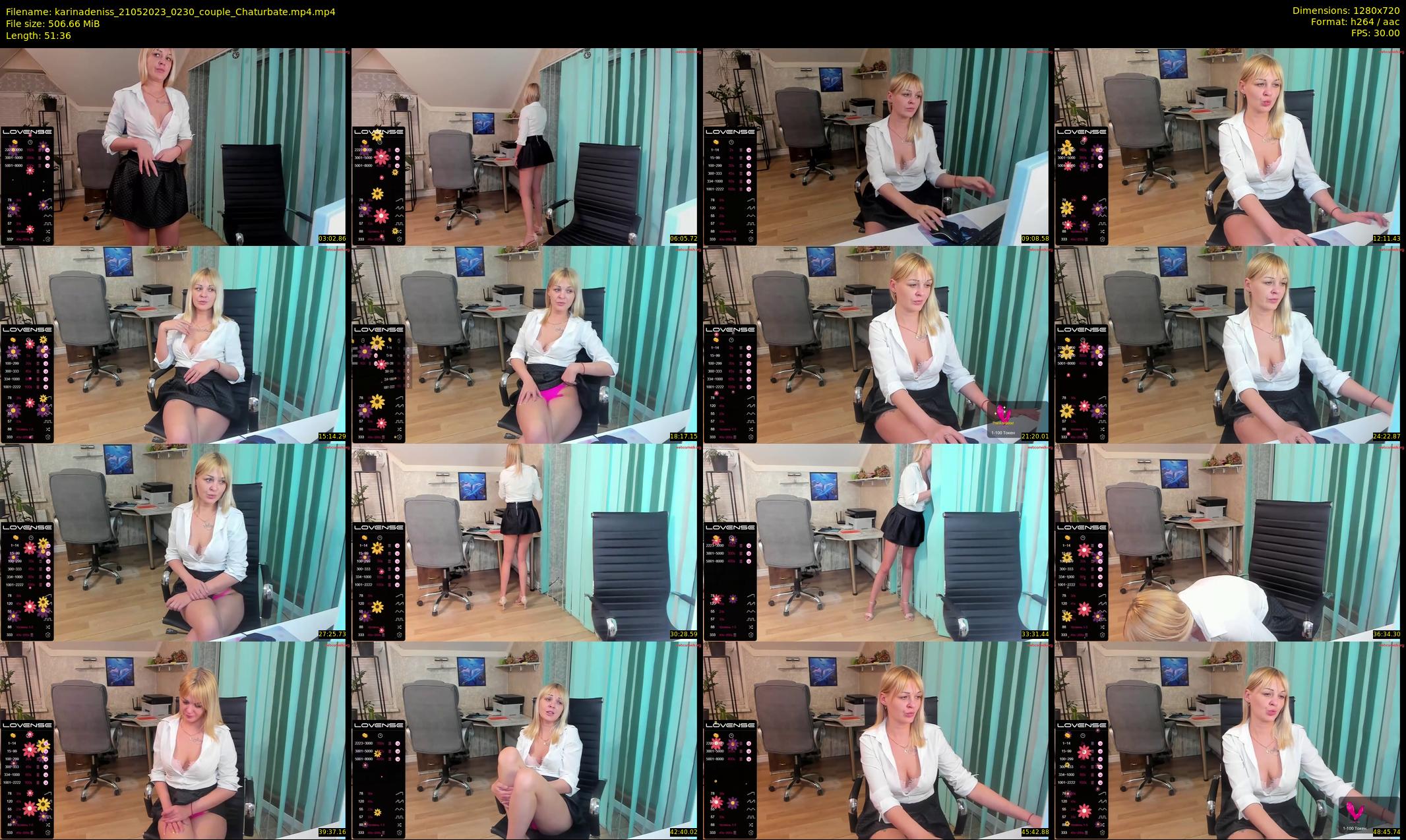 karinadeniss — 52 minute Chaturbate couple cam show recording, 720p, May 21, 2023