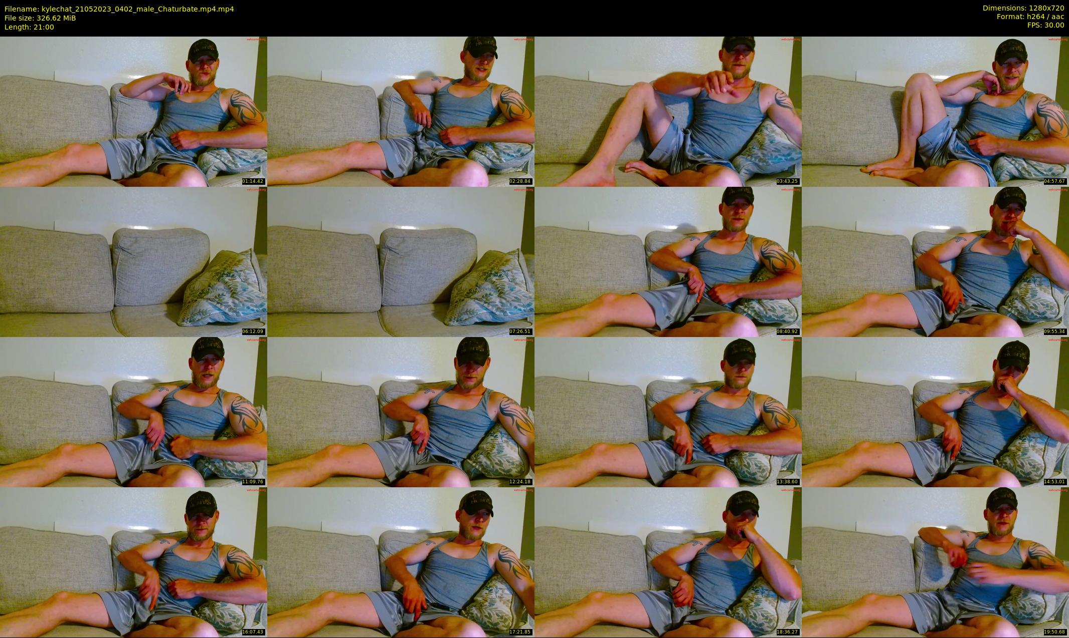 kylechat — 21 minute Chaturbate male cam show recording, 720p, May 21, 2023