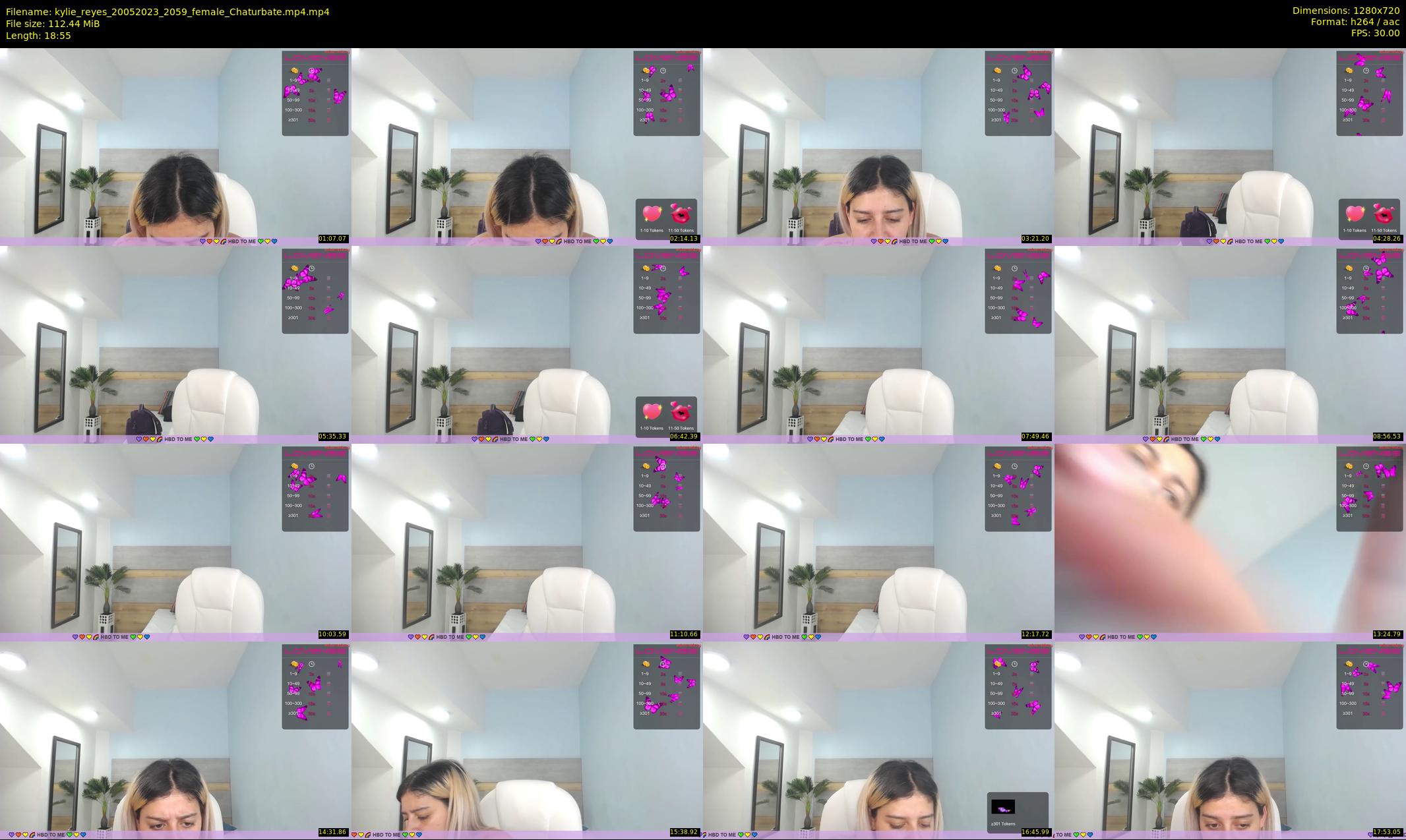 kylie_reyes — 19 minute Chaturbate female cam show recording, 720p, May 20, 2023