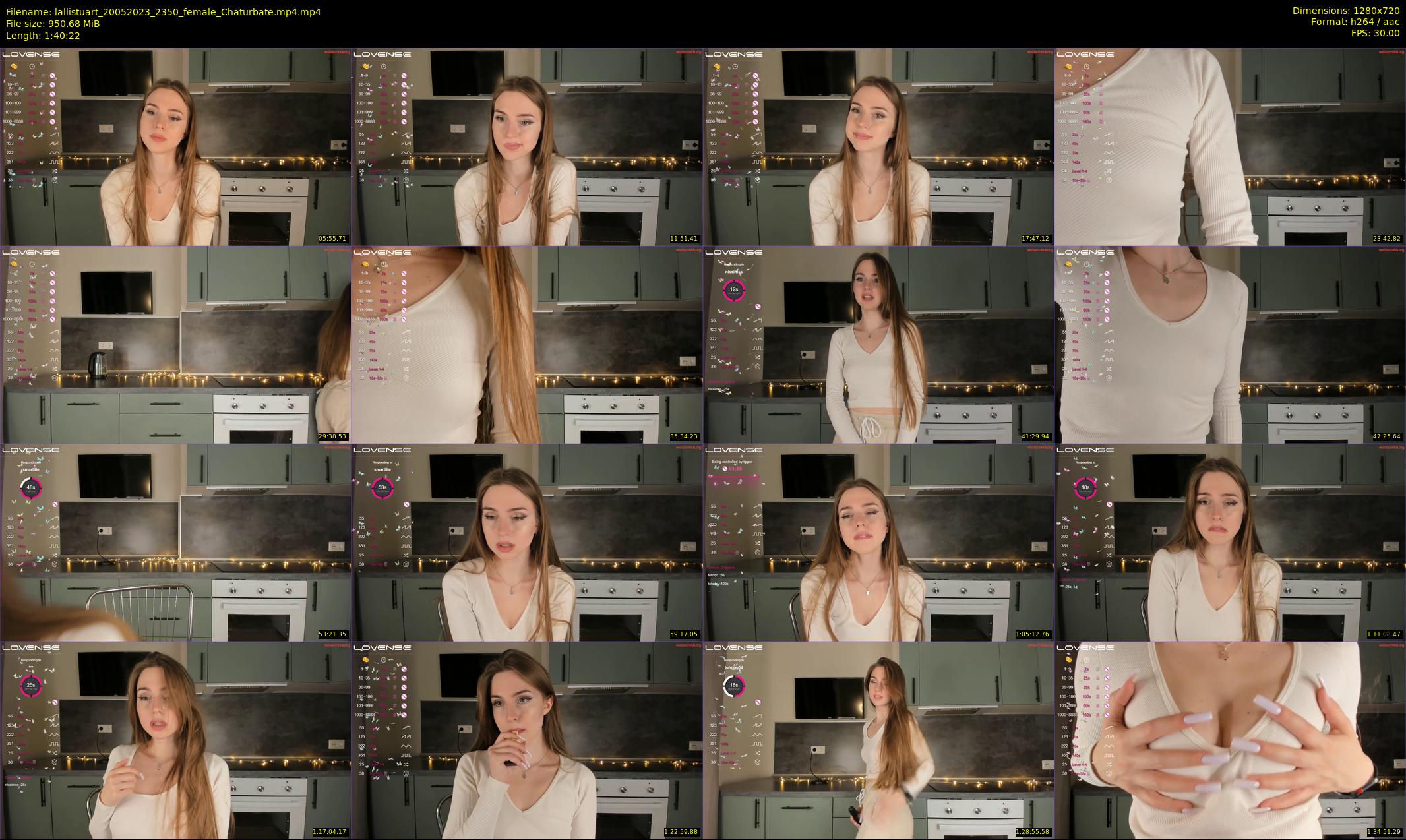 lallistuart — 101 minute Chaturbate female cam show recording, 720p, May 20, 2023