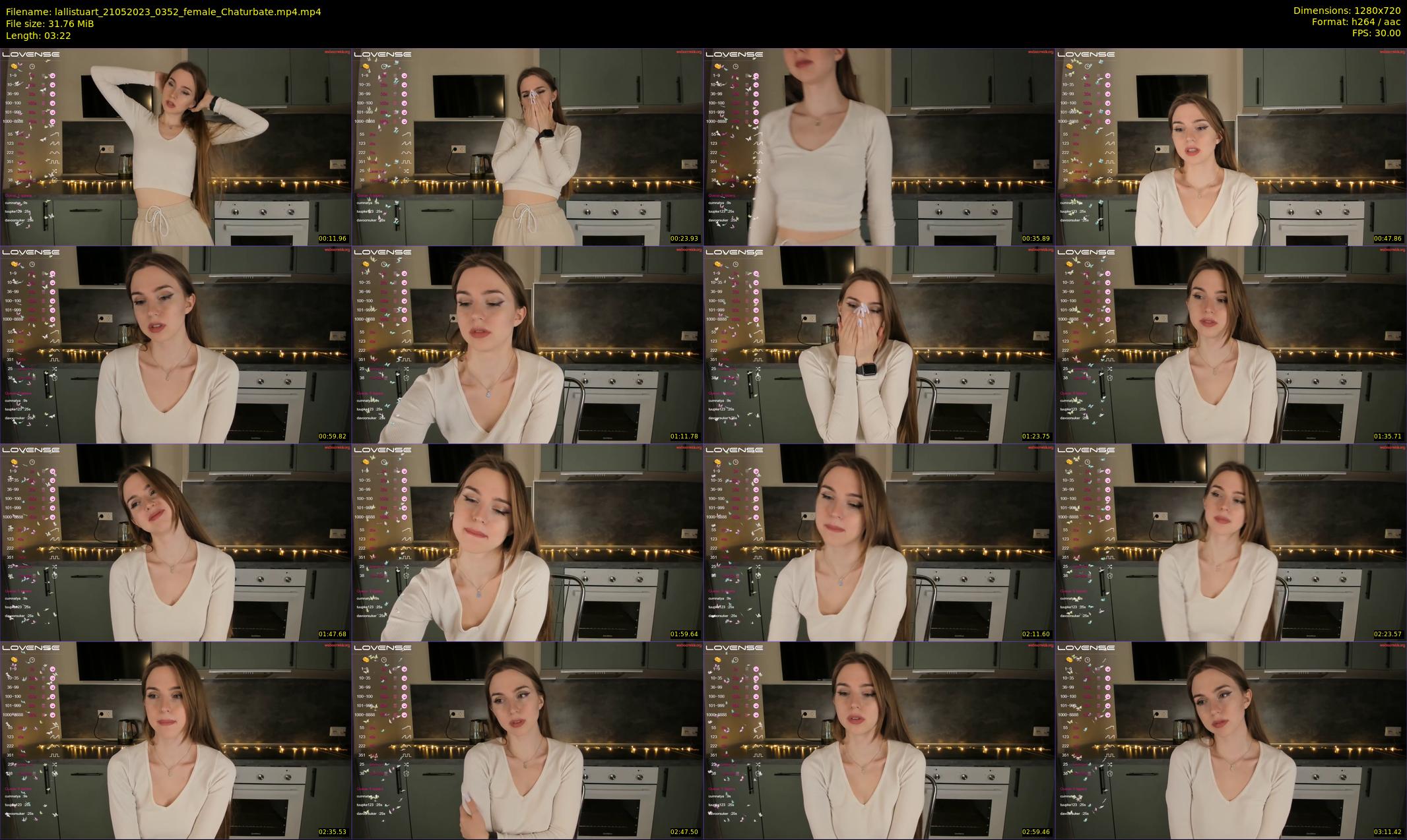 lallistuart — 4 minute Chaturbate female cam show recording, 720p, May 21, 2023