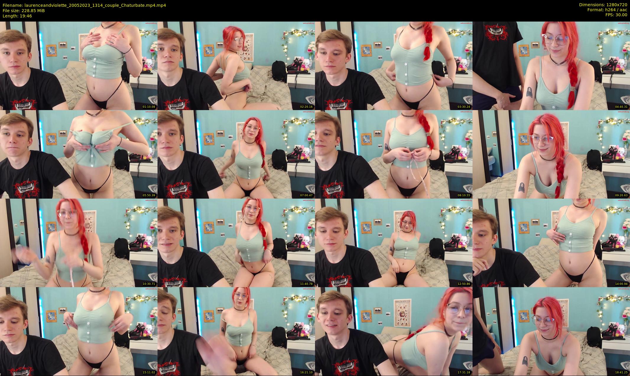 laurenceandviolette — 20 minute Chaturbate couple cam show recording, 720p, May 20, 2023