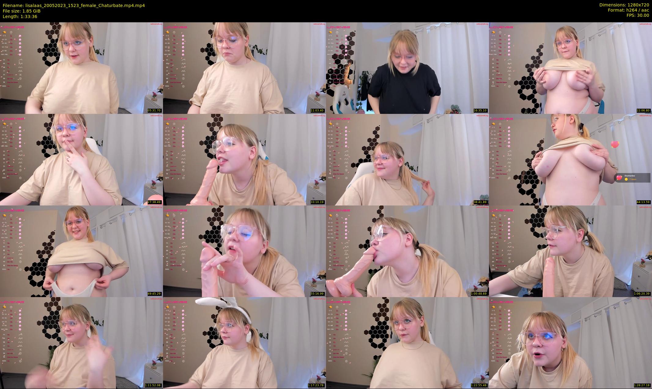 lisalaas — 94 minute Chaturbate female cam show recording, 720p, May 20, 2023