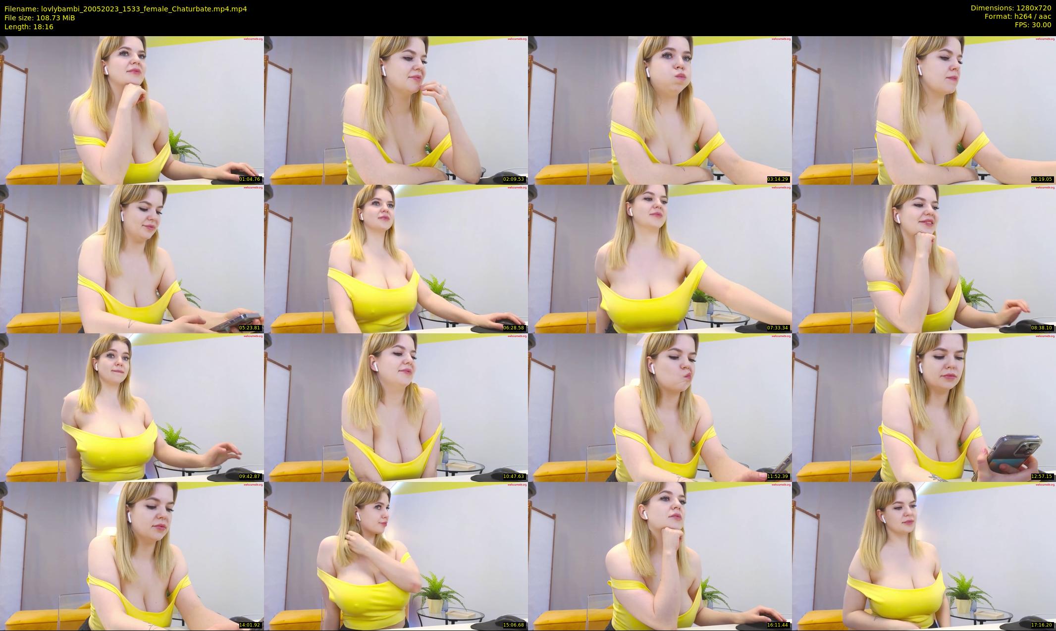 lovlybambi — 19 minute Chaturbate female cam show recording, 720p, May 20, 2023