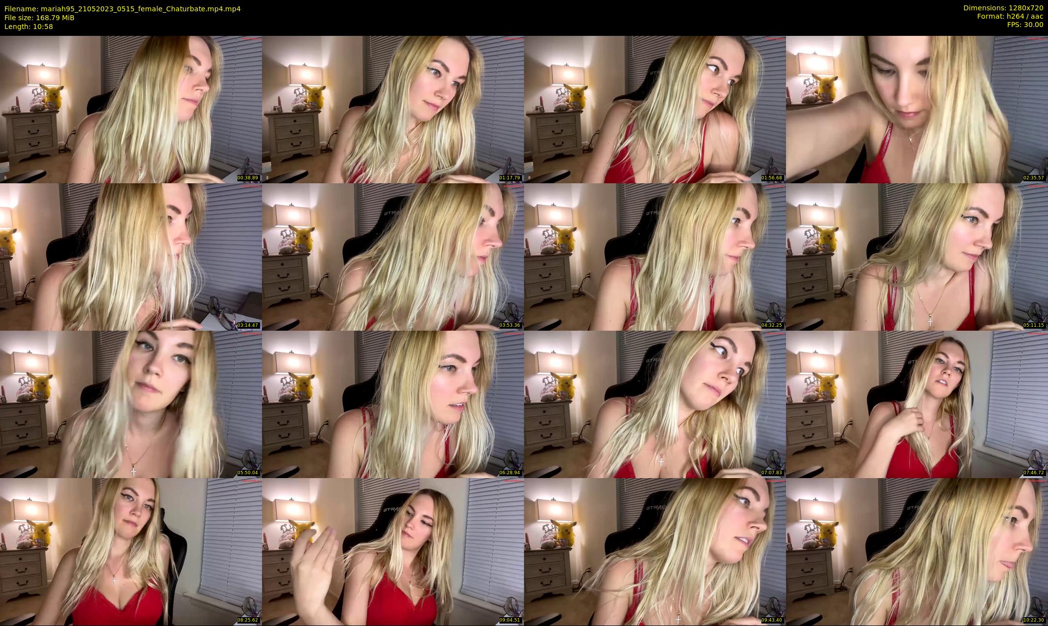 mariah95 — 11 minute Chaturbate female cam show recording, 720p, May 21, 2023