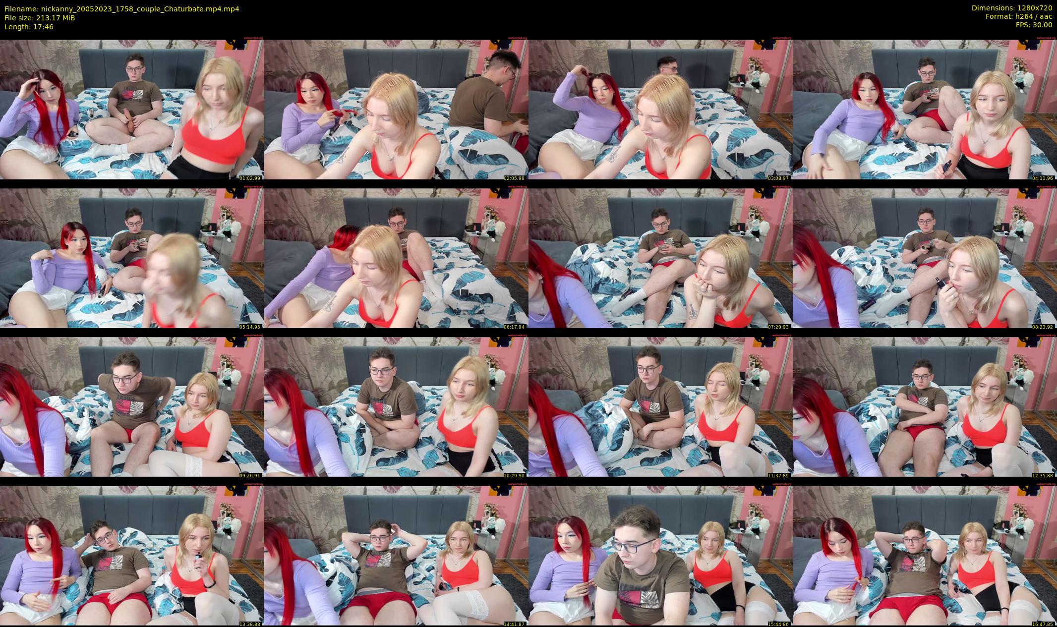 nickanny — 18 minute Chaturbate couple cam show recording, 720p, May 20, 2023