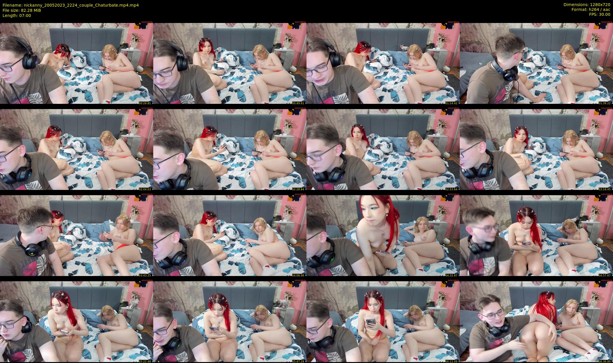 nickanny — 7 minute Chaturbate couple cam show recording, 720p, May 20, 2023