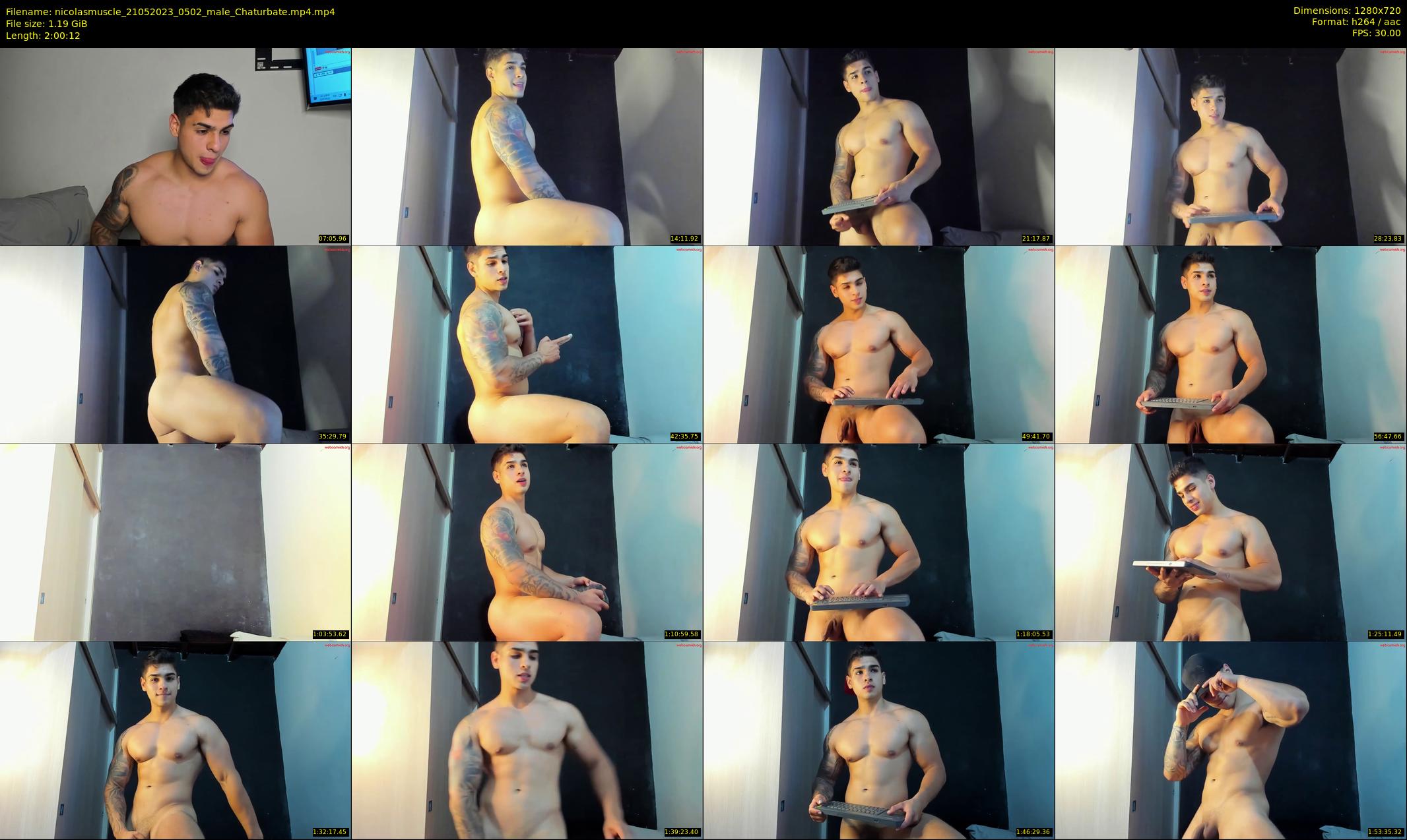 nicolasmuscle — 121 minute Chaturbate male cam show recording, 720p, May 21, 2023