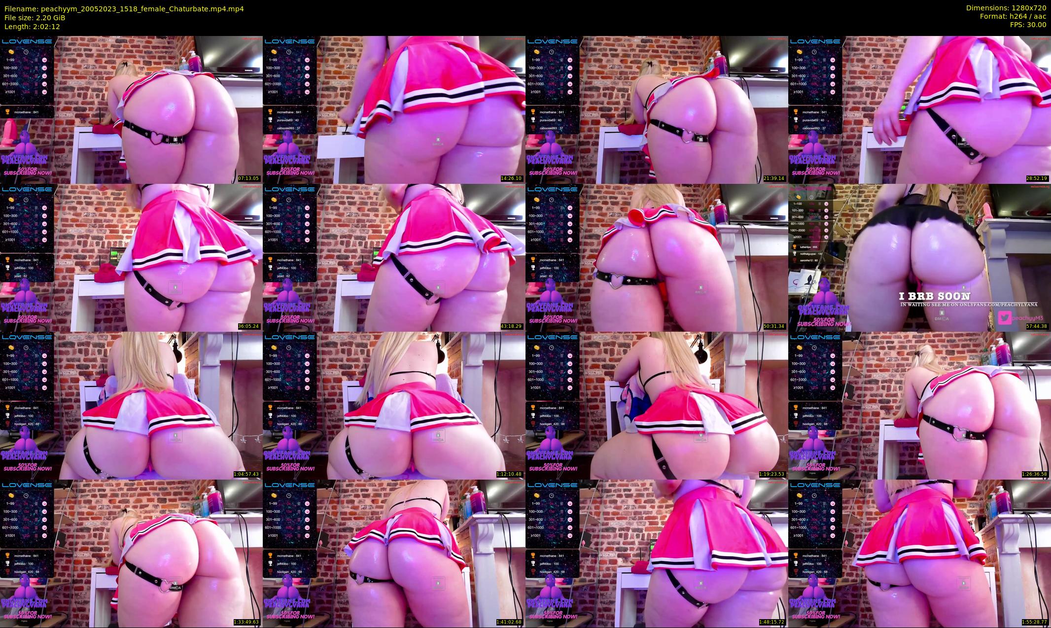 peachyym — 123 minute Chaturbate female cam show recording, 720p, May 20, 2023