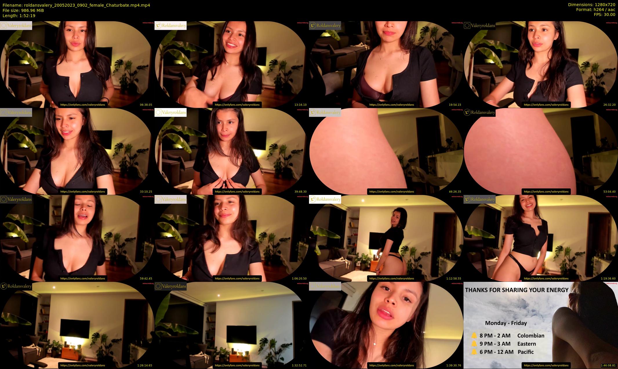 roldansvalery — 113 minute Chaturbate female cam show recording, 720p, May 20, 2023