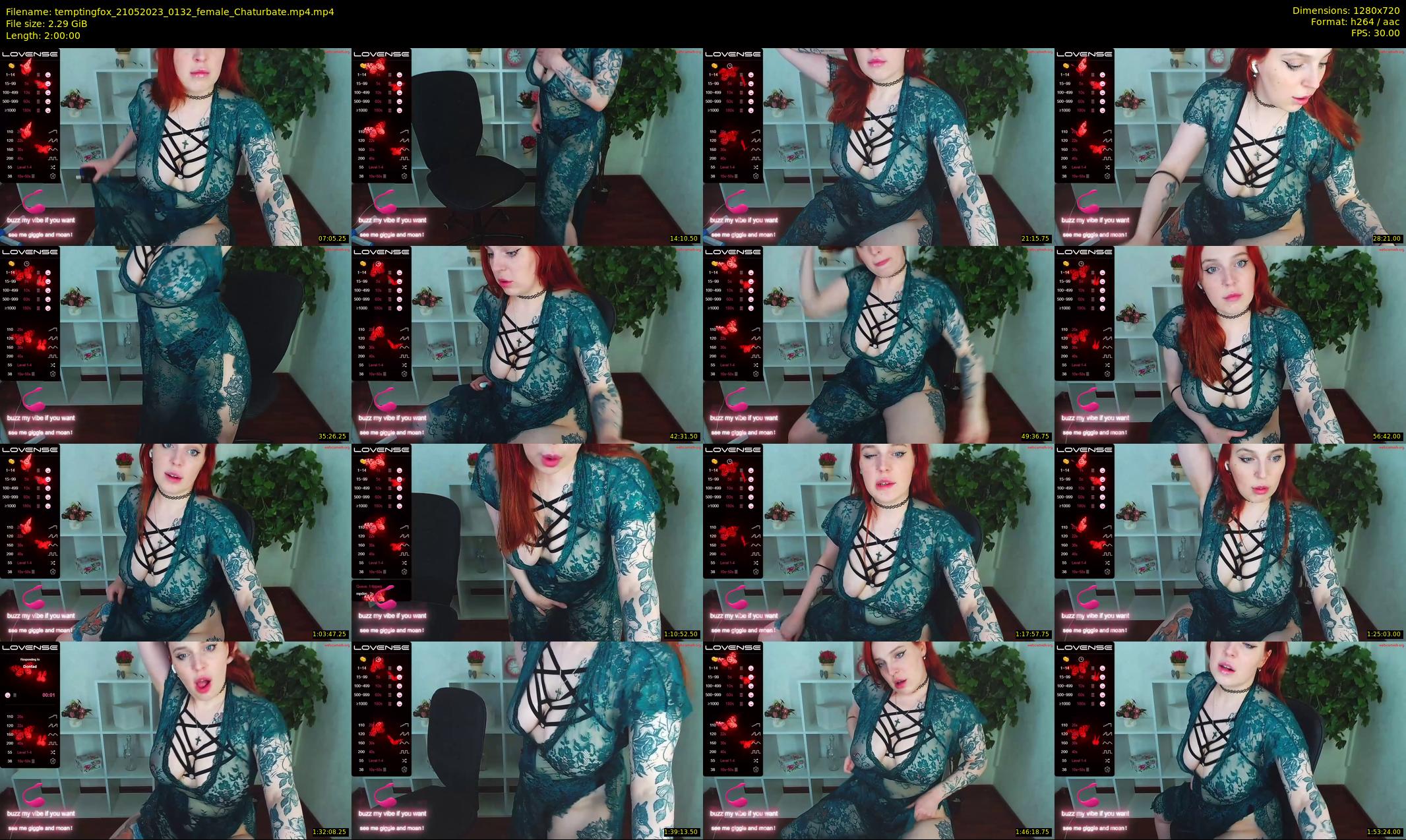 temptingfox — 120 minute Chaturbate female cam show recording, 720p, May 21, 2023