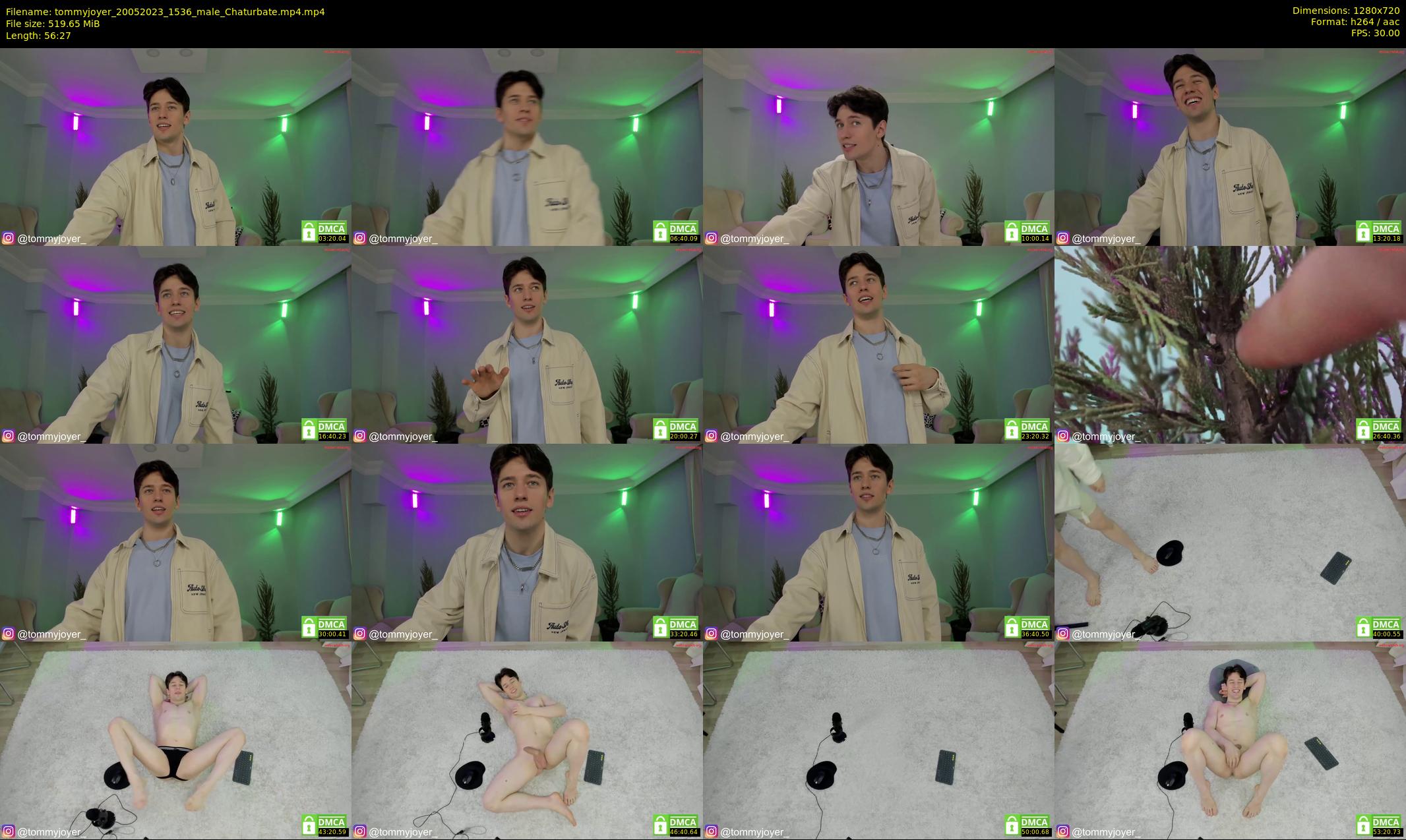 tommyjoyer — 57 minute Chaturbate male cam show recording, 720p, May 20, 2023