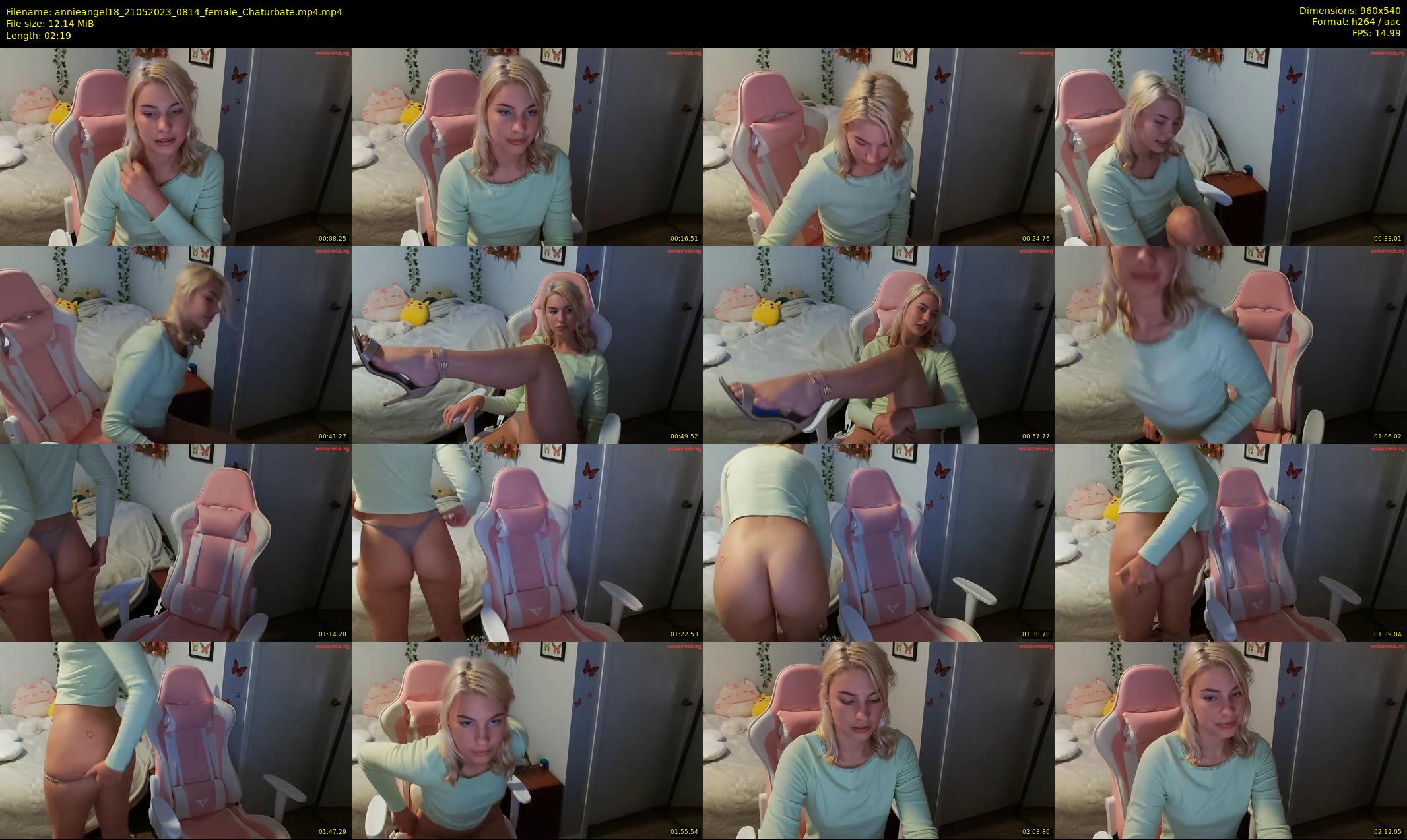 annieangel18 — 3 minute Chaturbate female cam show recording, 480p, May 21, 2023