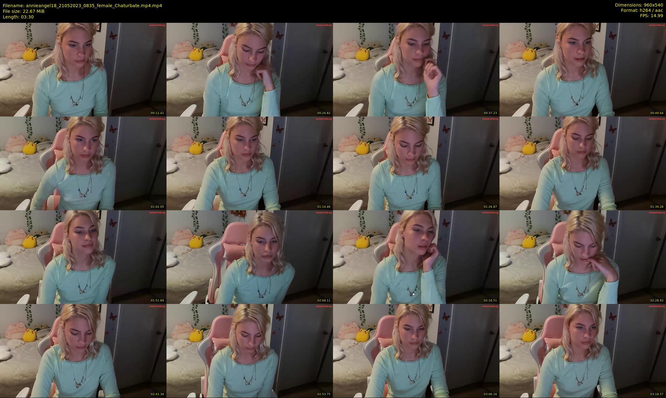 annieangel18 — 4 minute Chaturbate female cam show recording, 480p, May 21, 2023
