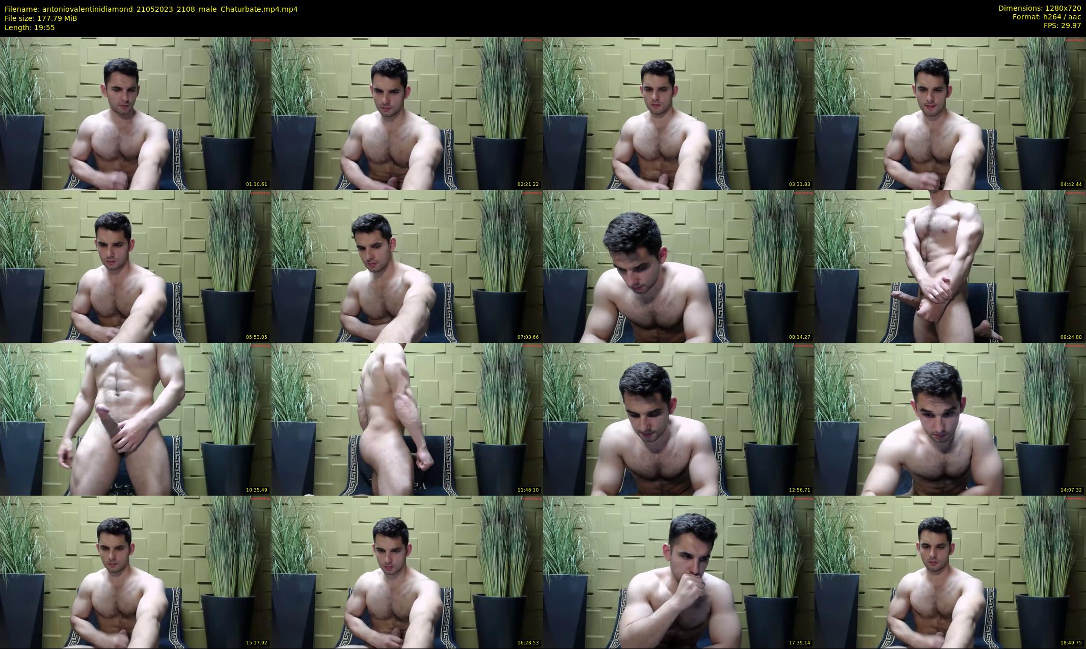 antoniovalentinidiamond — 20 minute Chaturbate male cam show recording, 720p, May 21, 2023