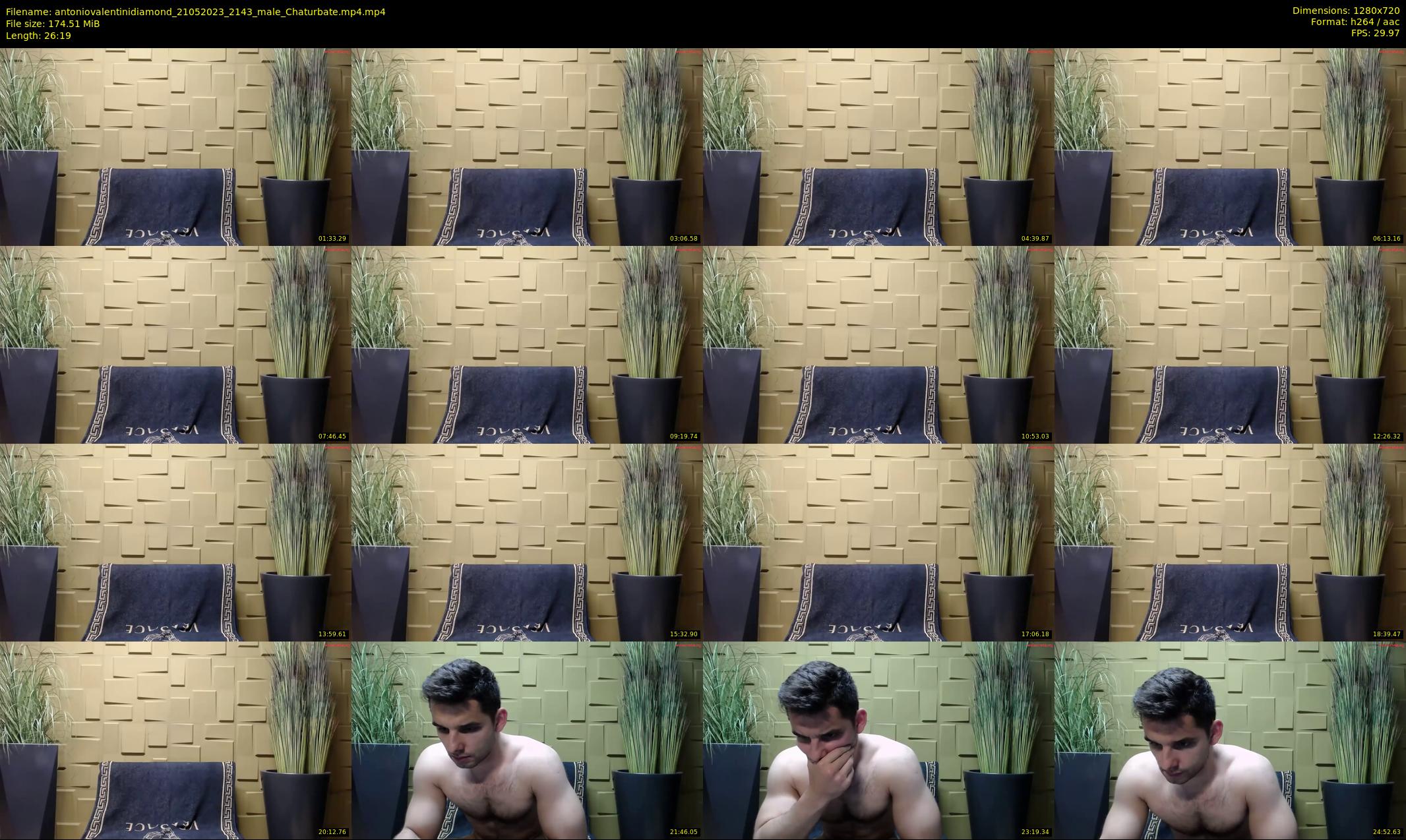 antoniovalentinidiamond — 27 minute Chaturbate male cam show recording, 720p, May 21, 2023