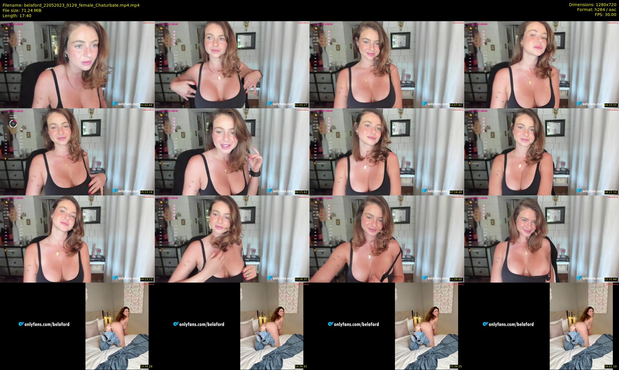 belaford — 18 minute Chaturbate female cam show recording, 720p, May 22, 2023