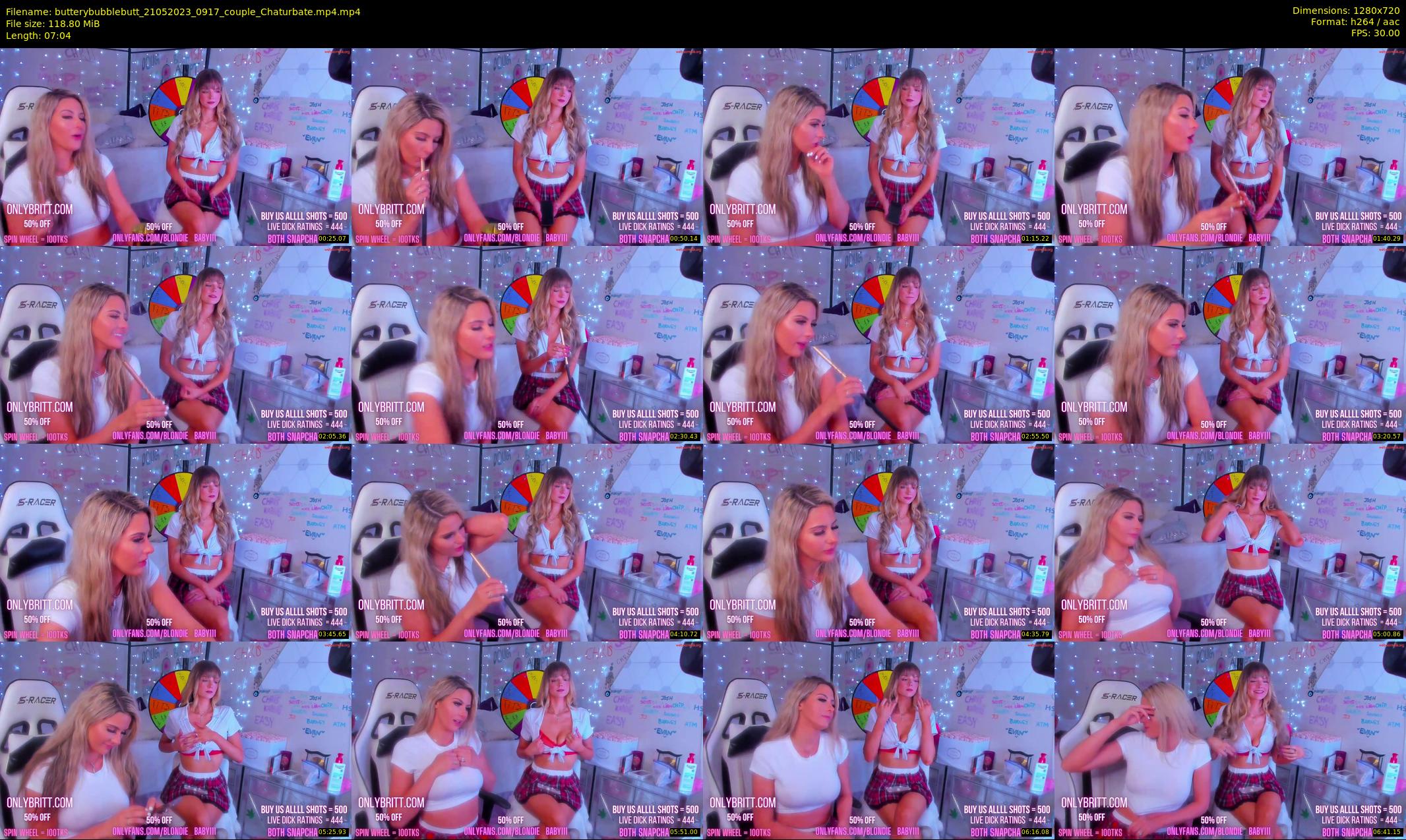 butterybubblebutt — 8 minute Chaturbate couple cam show recording, 720p, May 21, 2023