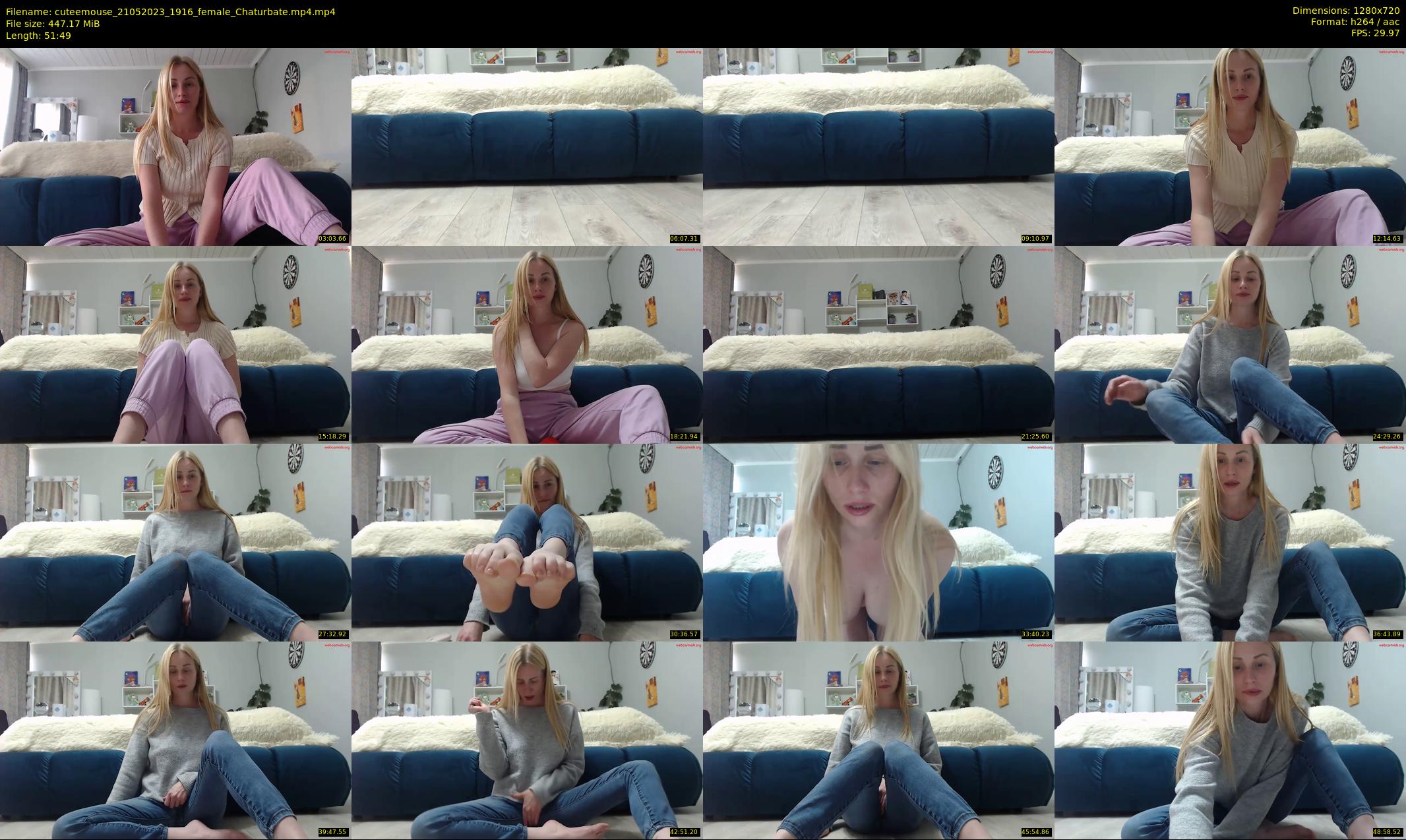 cuteemouse — 52 minute Chaturbate female cam show recording, 720p, May 21, 2023