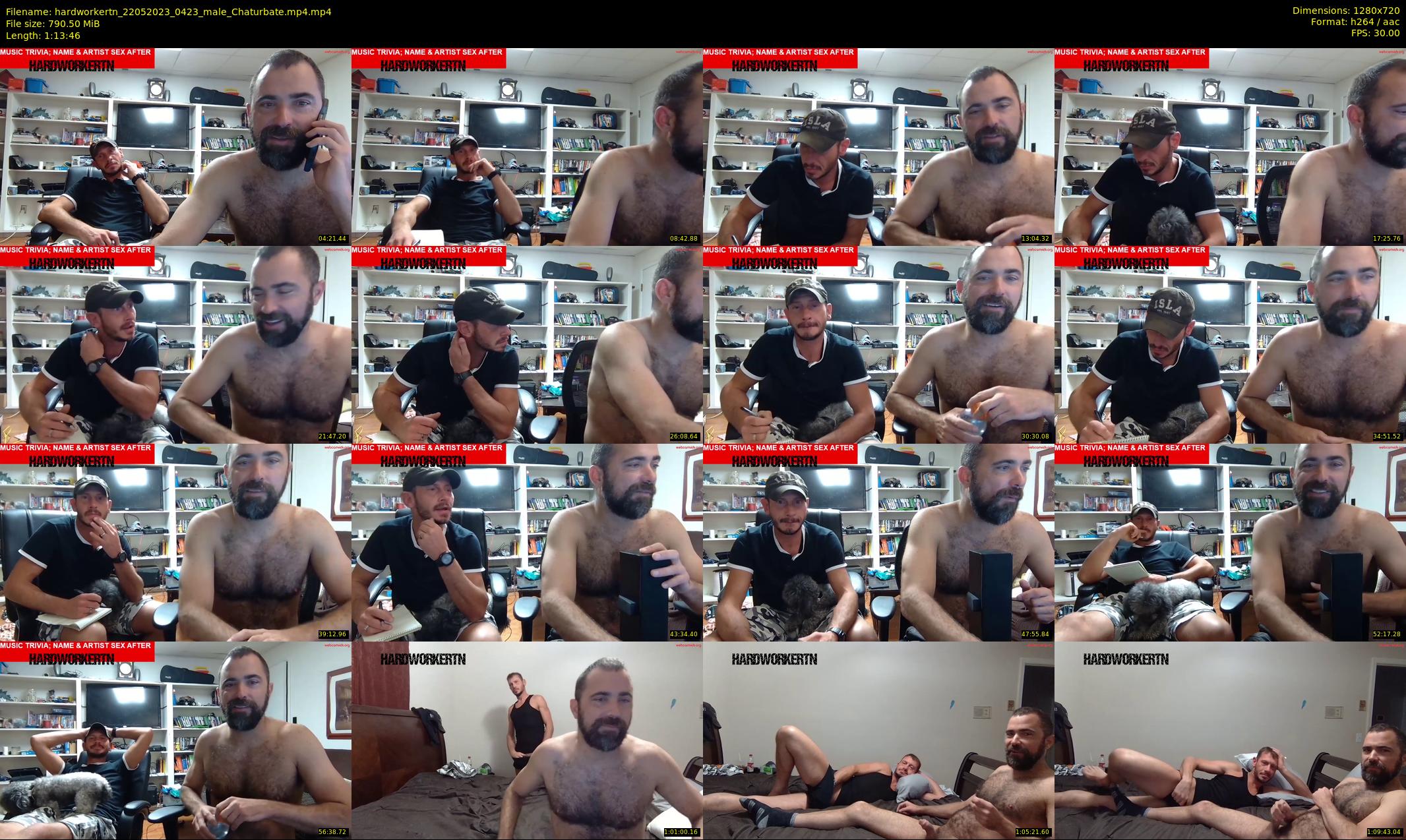 hardworkertn — 74 minute Chaturbate male cam show recording, 720p, May 22, 2023