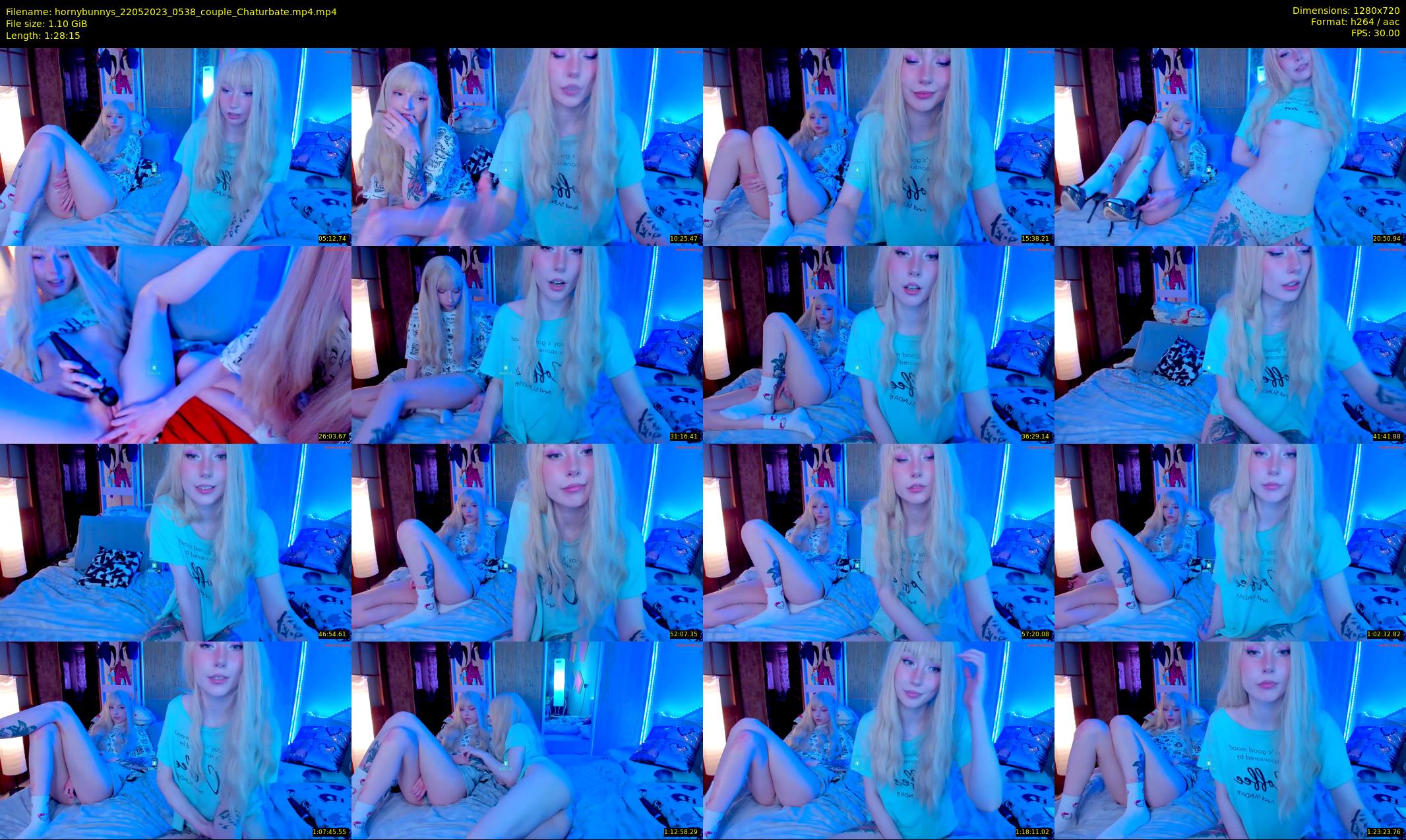 hornybunnys — 89 minute Chaturbate couple cam show recording, 720p, May 22, 2023