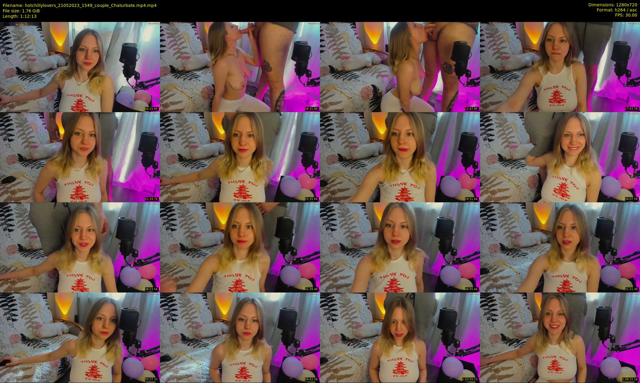 hotchillylovers — 73 minute Chaturbate couple cam show recording, 720p, May 21, 2023